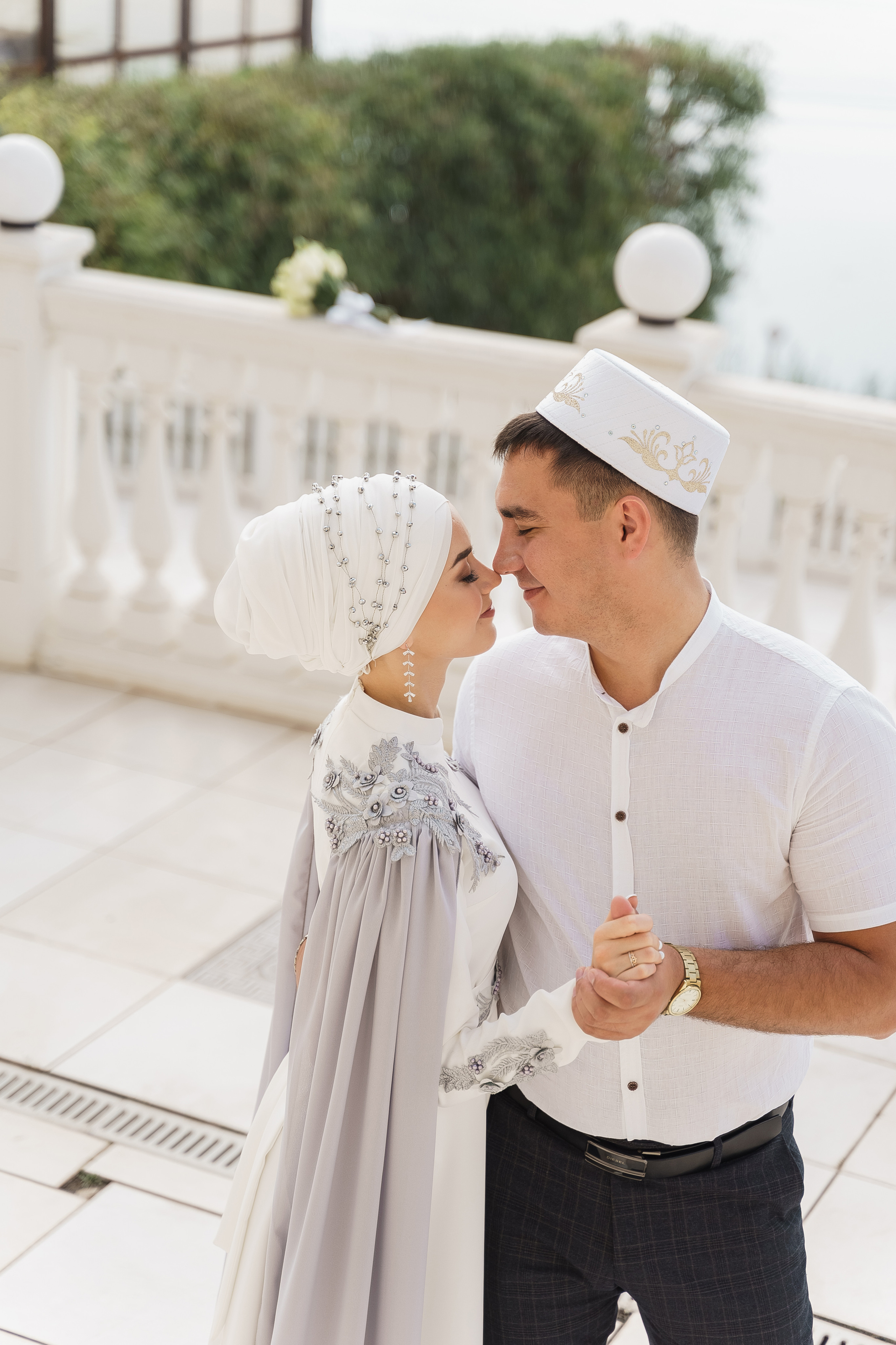 Венер и Линара, Соборная мечеть им. Хусаин-Бека. Свадебный семейный фотограф Ксения Божко Уфа Раевка никах в Нарыстау