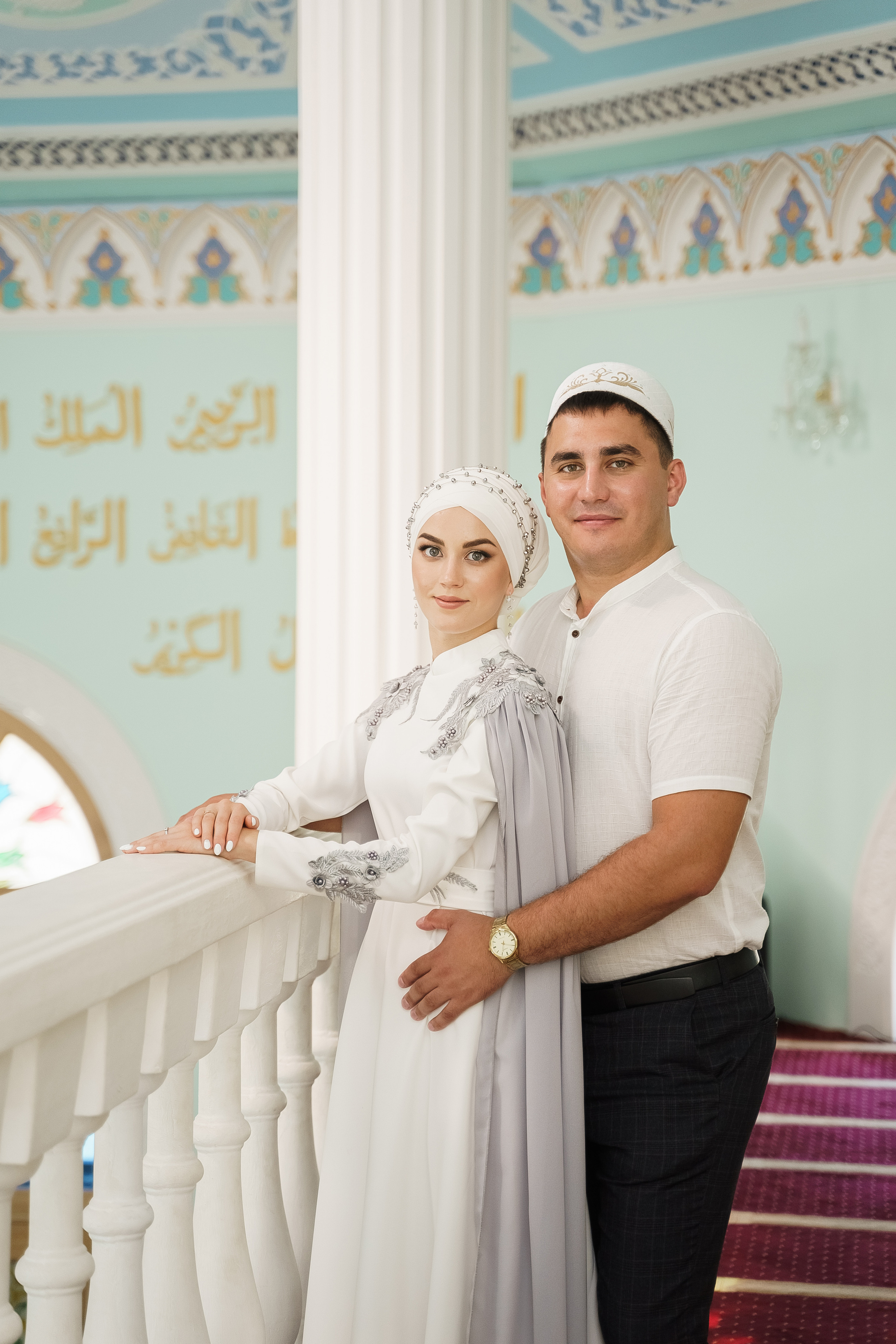 Венер и Линара, Соборная мечеть им. Хусаин-Бека. Свадебный семейный фотограф Ксения Божко Уфа Раевка никах в Нарыстау