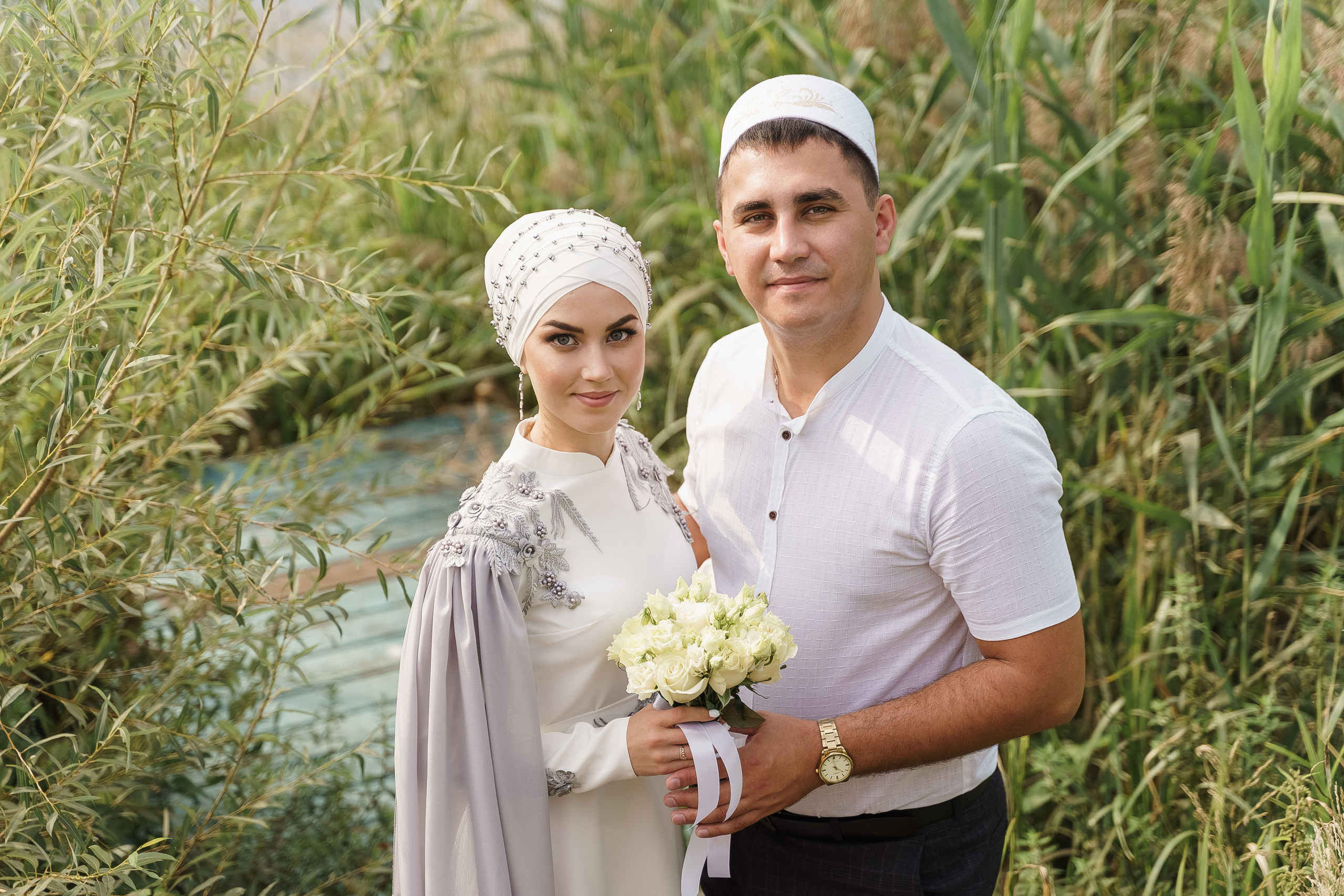 Венер и Линара, Соборная мечеть им. Хусаин-Бека. Свадебный семейный фотограф Ксения Божко Уфа Раевка никах в Нарыстау