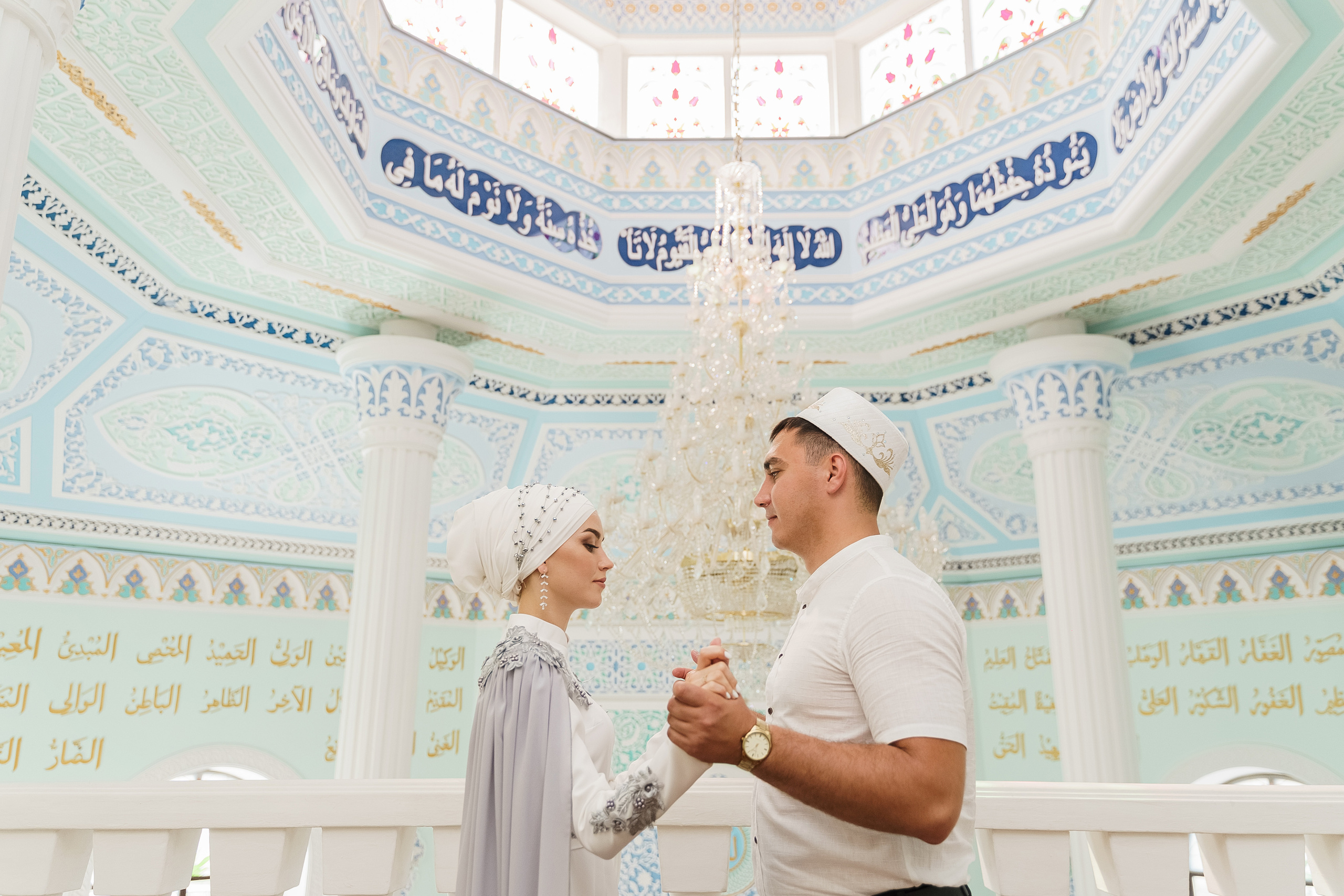 Венер и Линара, Соборная мечеть им. Хусаин-Бека. Свадебный семейный фотограф Ксения Божко Уфа Раевка никах в Нарыстау