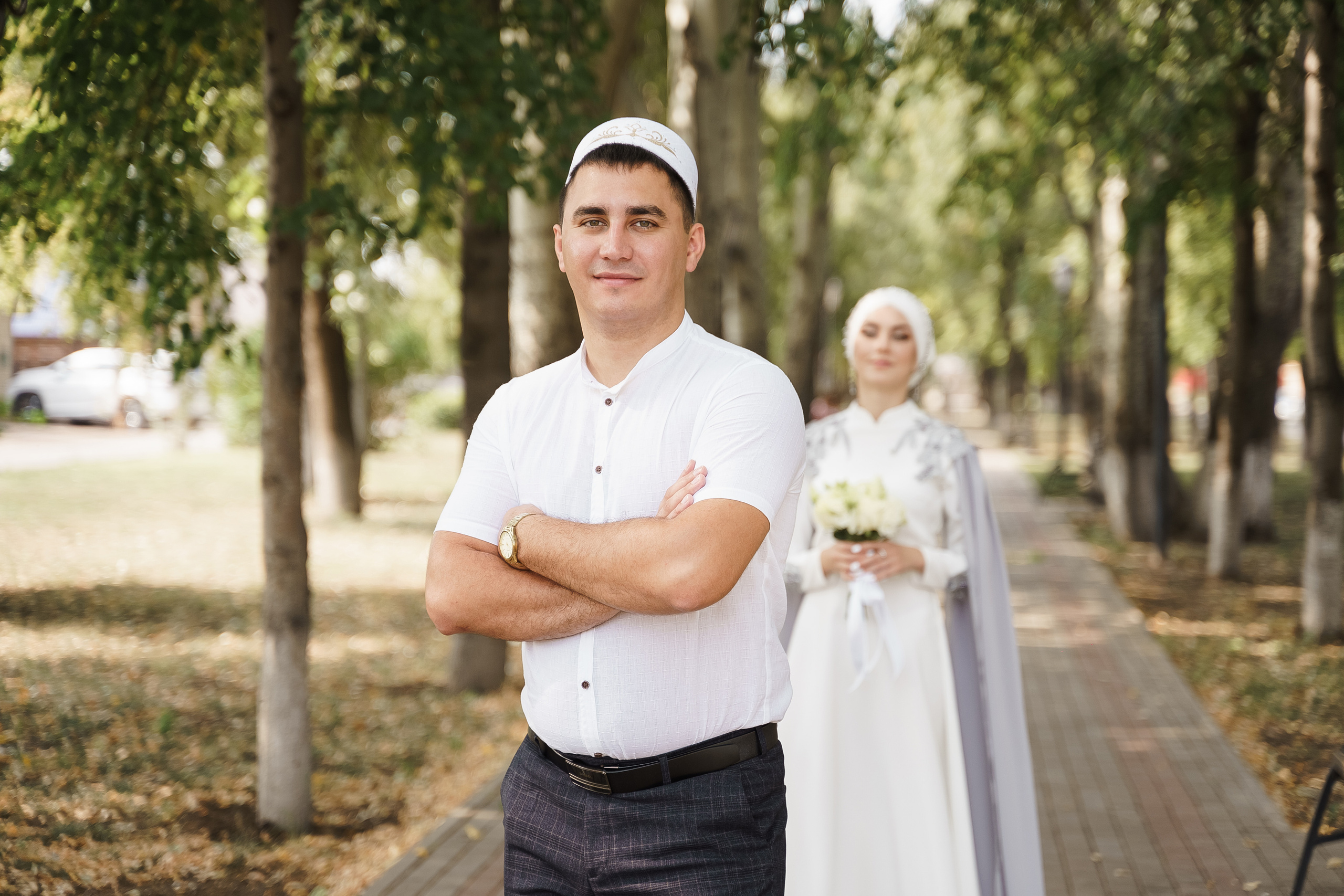 Венер и Линара, Соборная мечеть им. Хусаин-Бека. Свадебный семейный фотограф Ксения Божко Уфа Раевка никах в Нарыстау