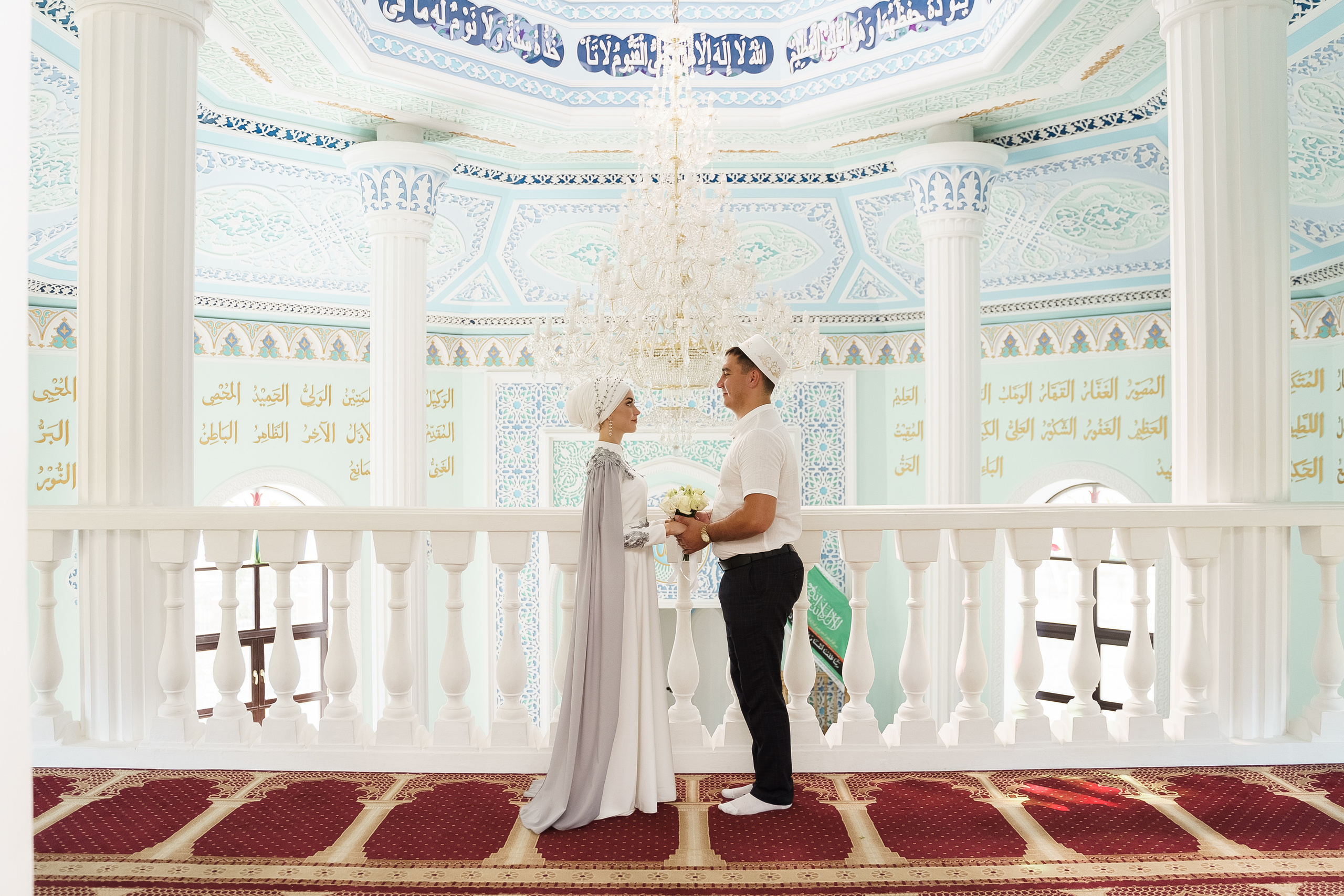 Венер и Линара, Соборная мечеть им. Хусаин-Бека. Свадебный семейный фотограф Ксения Божко Уфа Раевка никах в Нарыстау