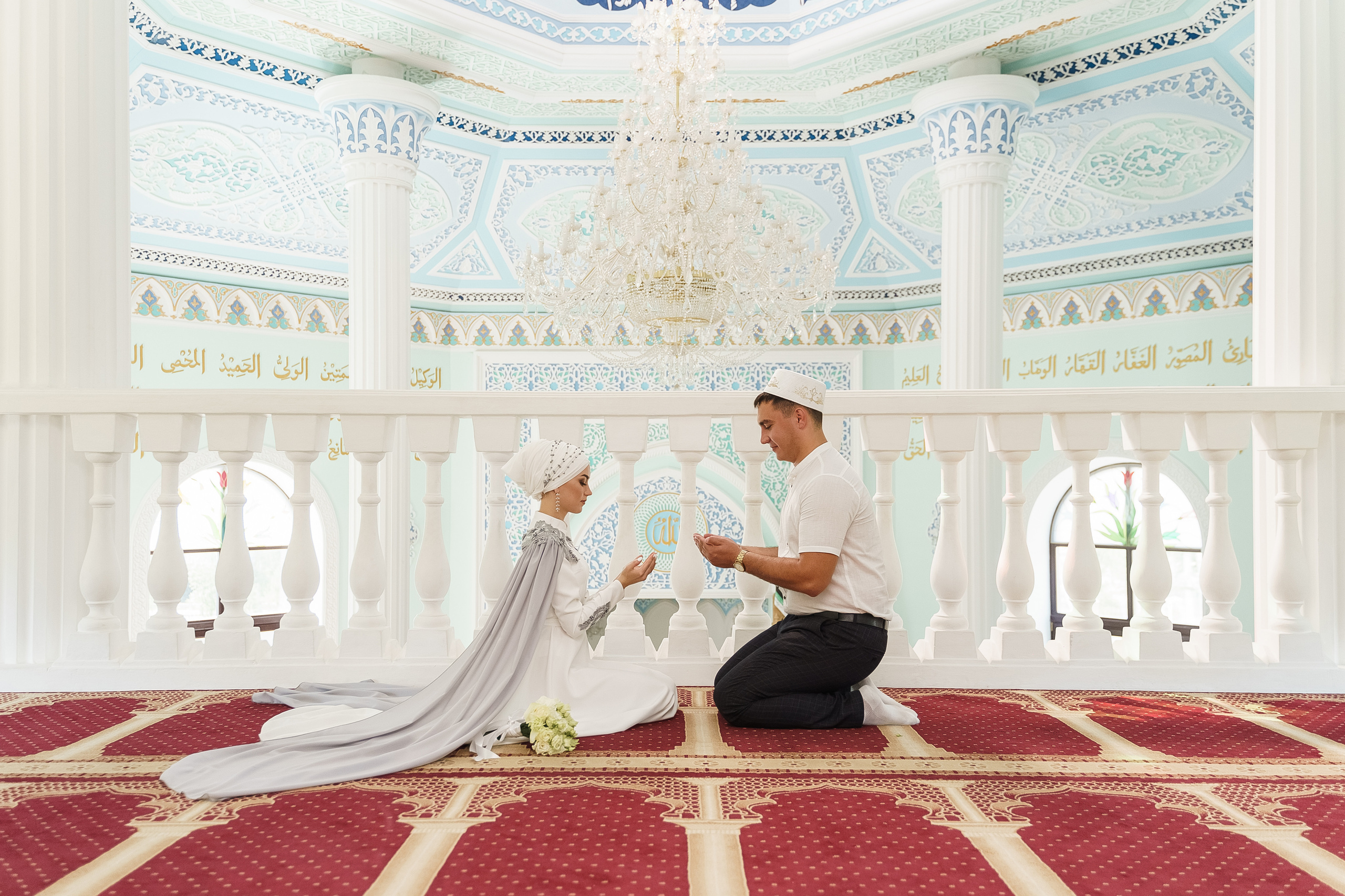 Венер и Линара, Соборная мечеть им. Хусаин-Бека. Свадебный семейный фотограф Ксения Божко Уфа Раевка никах в Нарыстау