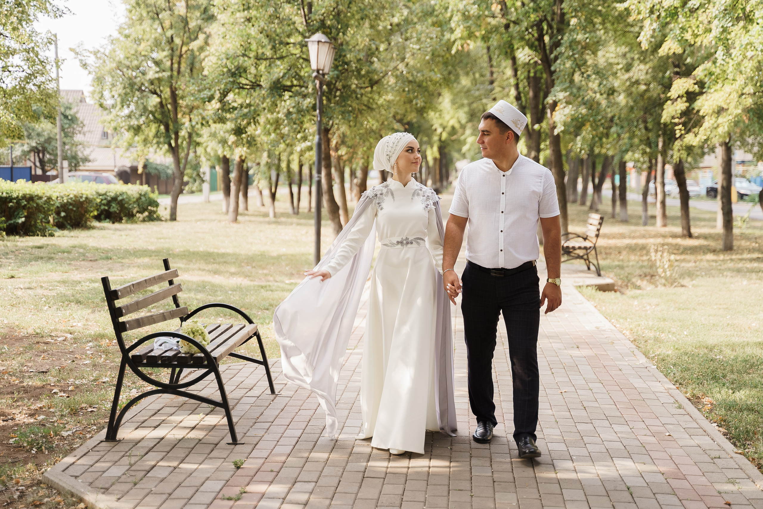 Венер и Линара, Соборная мечеть им. Хусаин-Бека. Свадебный семейный фотограф Ксения Божко Уфа Раевка никах в Нарыстау