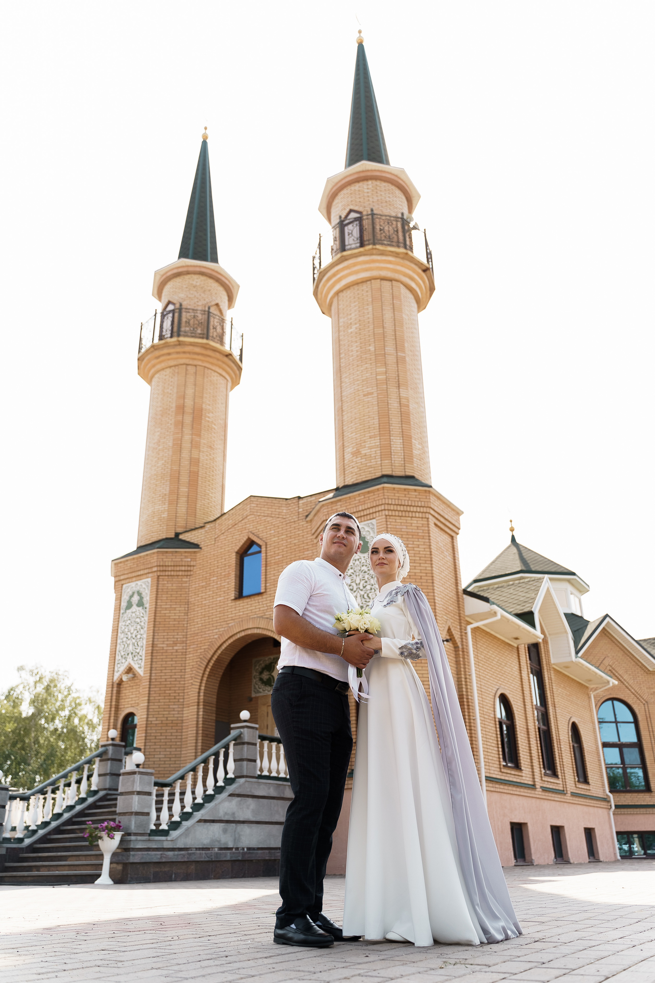 Венер и Линара, Соборная мечеть им. Хусаин-Бека. Свадебный семейный фотограф Ксения Божко Уфа Раевка никах в Нарыстау