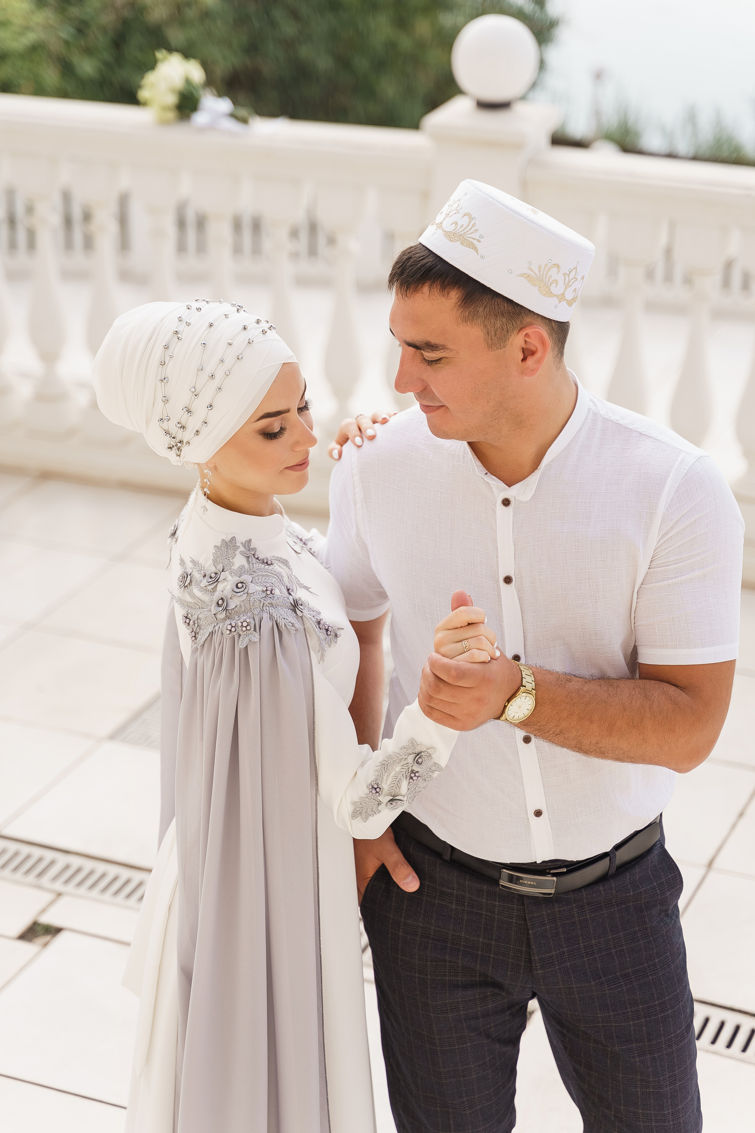 Венер и Линара, Соборная мечеть им. Хусаин-Бека. Свадебный семейный фотограф Ксения Божко Уфа Раевка никах в Нарыстау