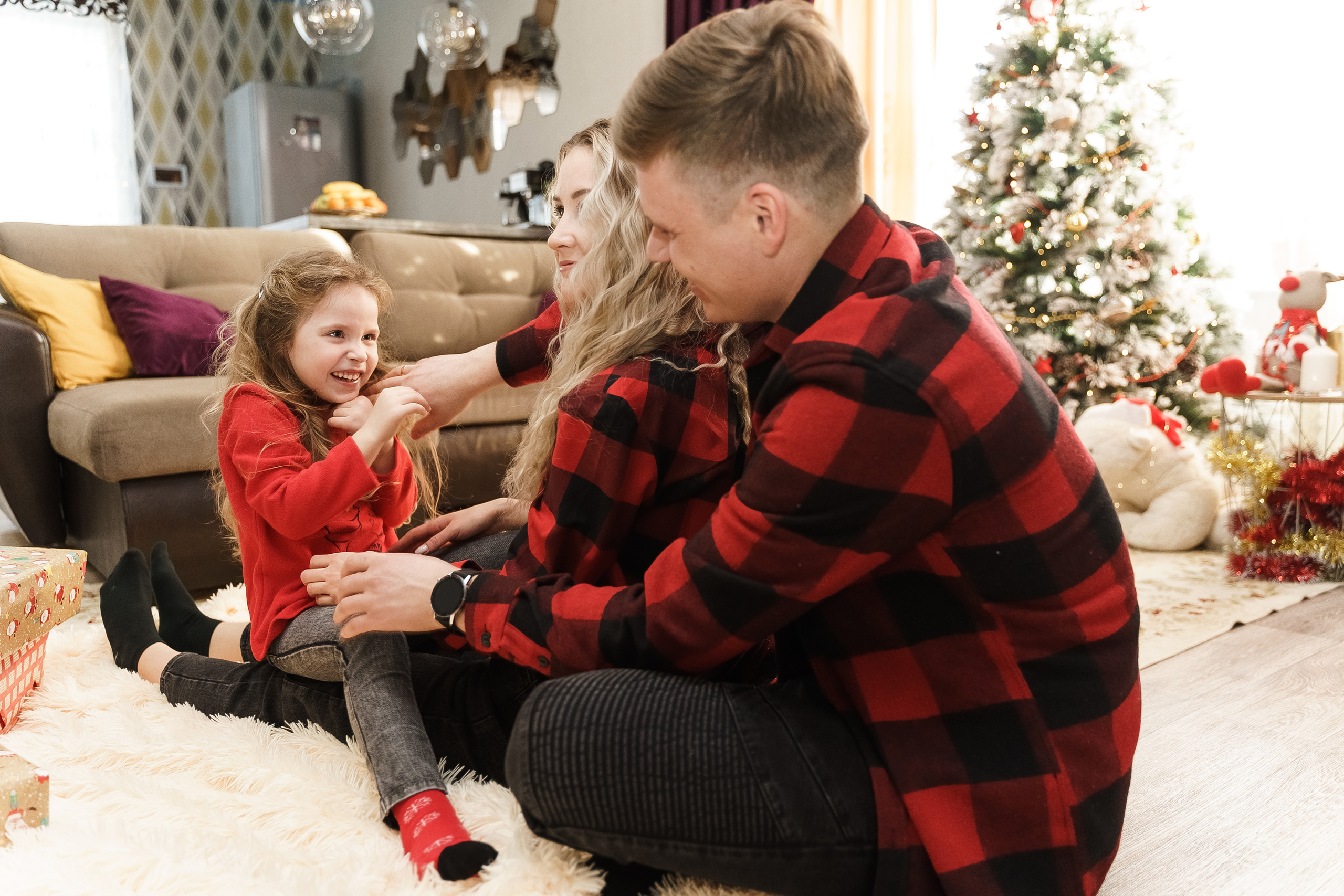 Алина, Алик и Малика — Новый год дома. Свадебный семейный фотограф Ксения Божко Уфа Раевка никах в Нарыстау