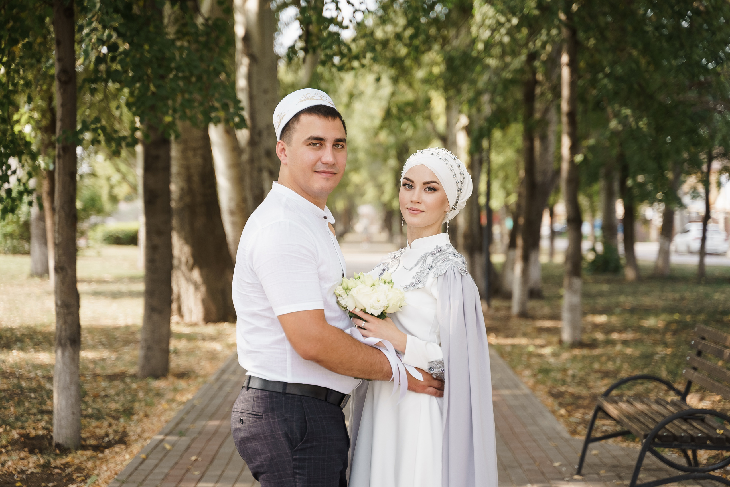 Венер и Линара, Соборная мечеть им. Хусаин-Бека. Свадебный семейный фотограф Ксения Божко Уфа Раевка никах в Нарыстау