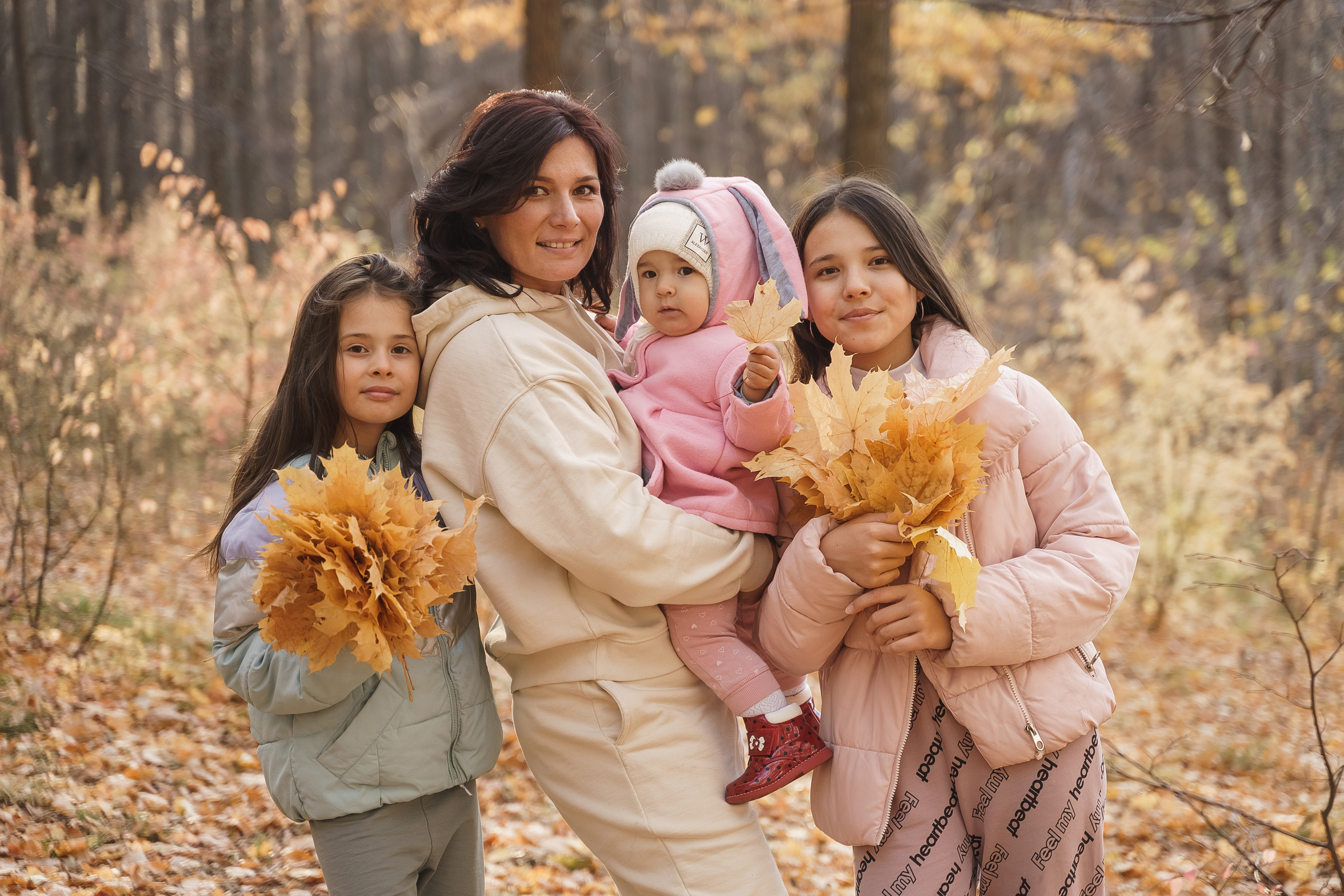 Лилия с дочками. Свадебный семейный фотограф Ксения Божко Уфа Раевка никах в Нарыстау