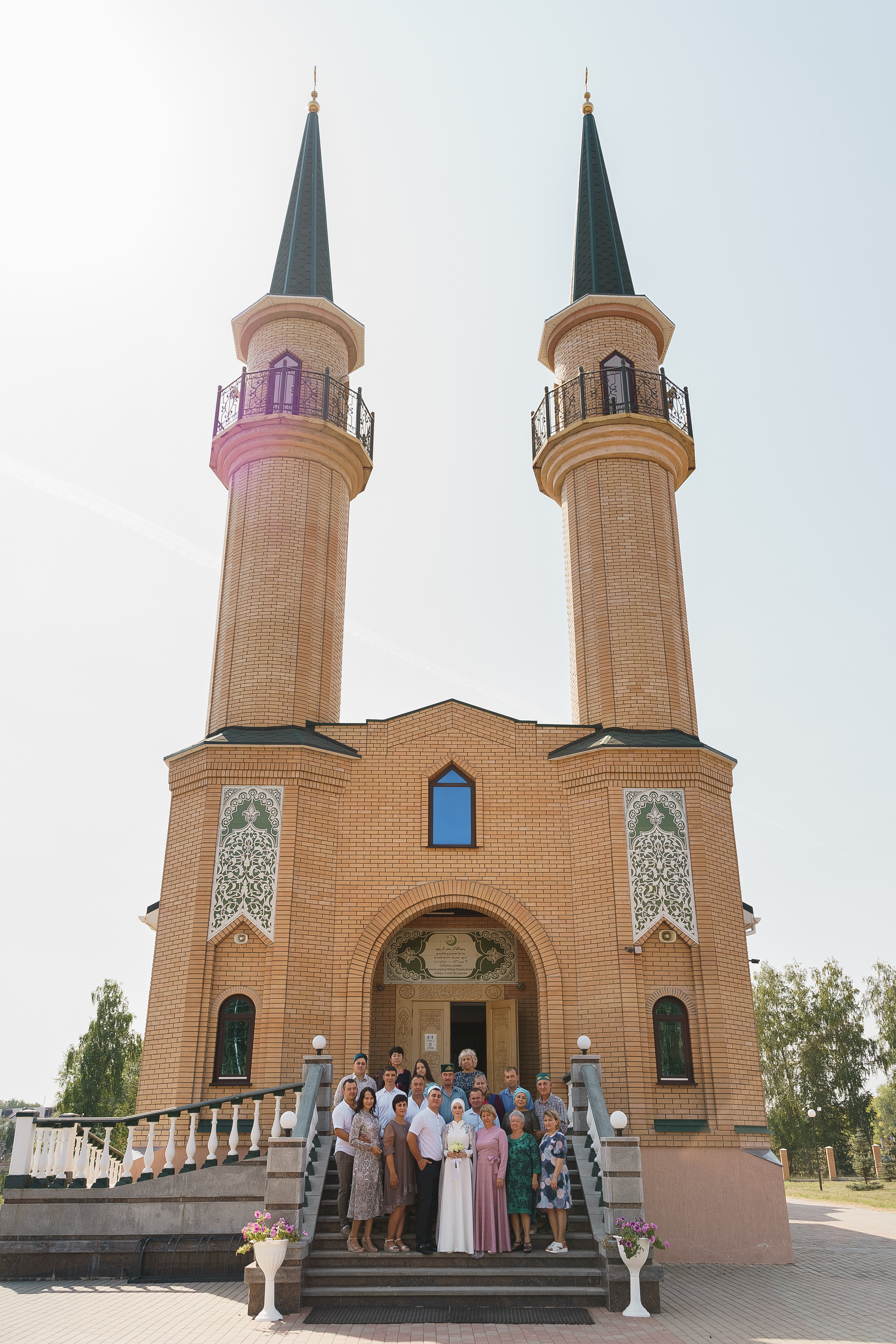 Венер и Линара, Соборная мечеть им. Хусаин-Бека. Свадебный семейный фотограф Ксения Божко Уфа Раевка никах в Нарыстау