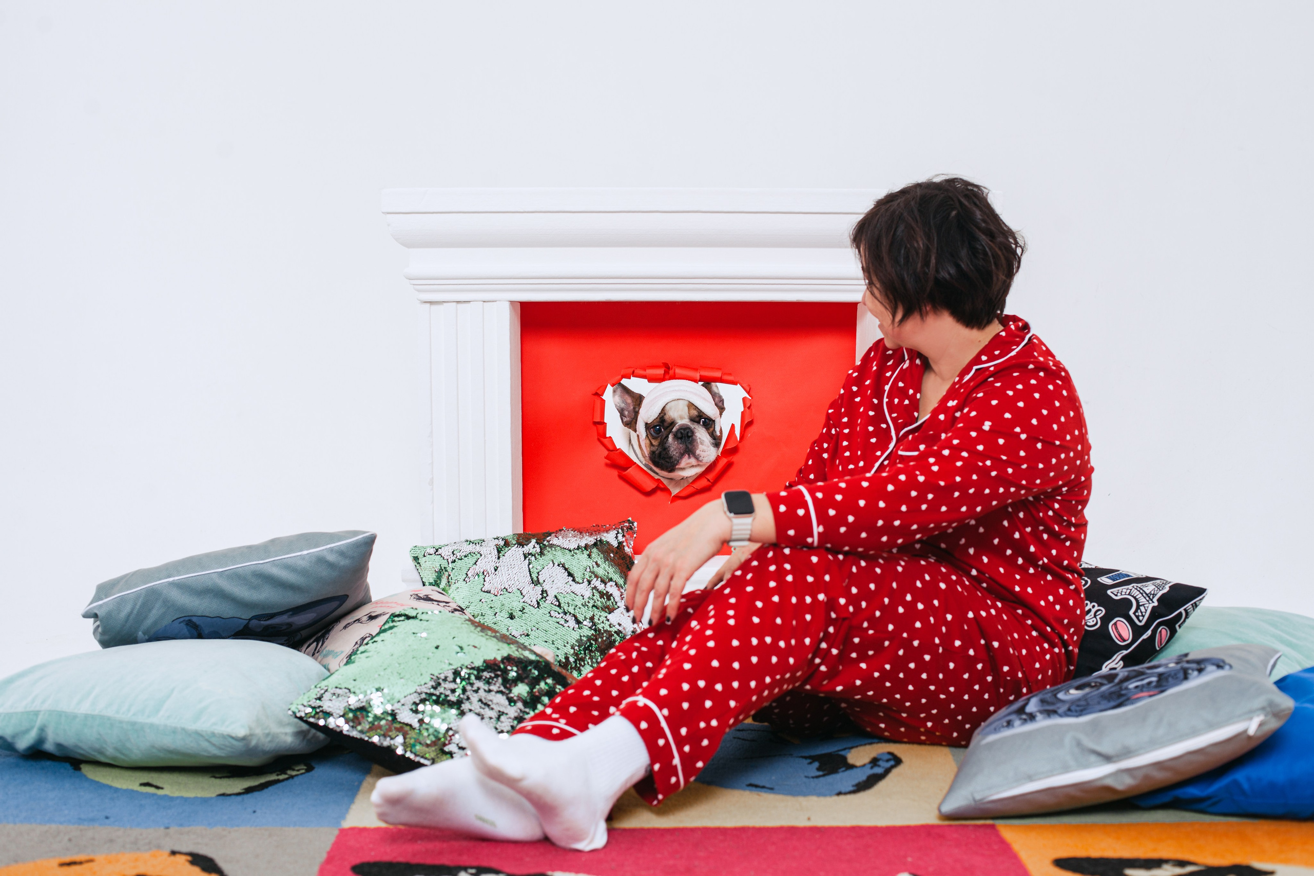 Пижамная вечеринка французских бульдогов и их хозяев. Фотограф-анималист Татьяна Степанова