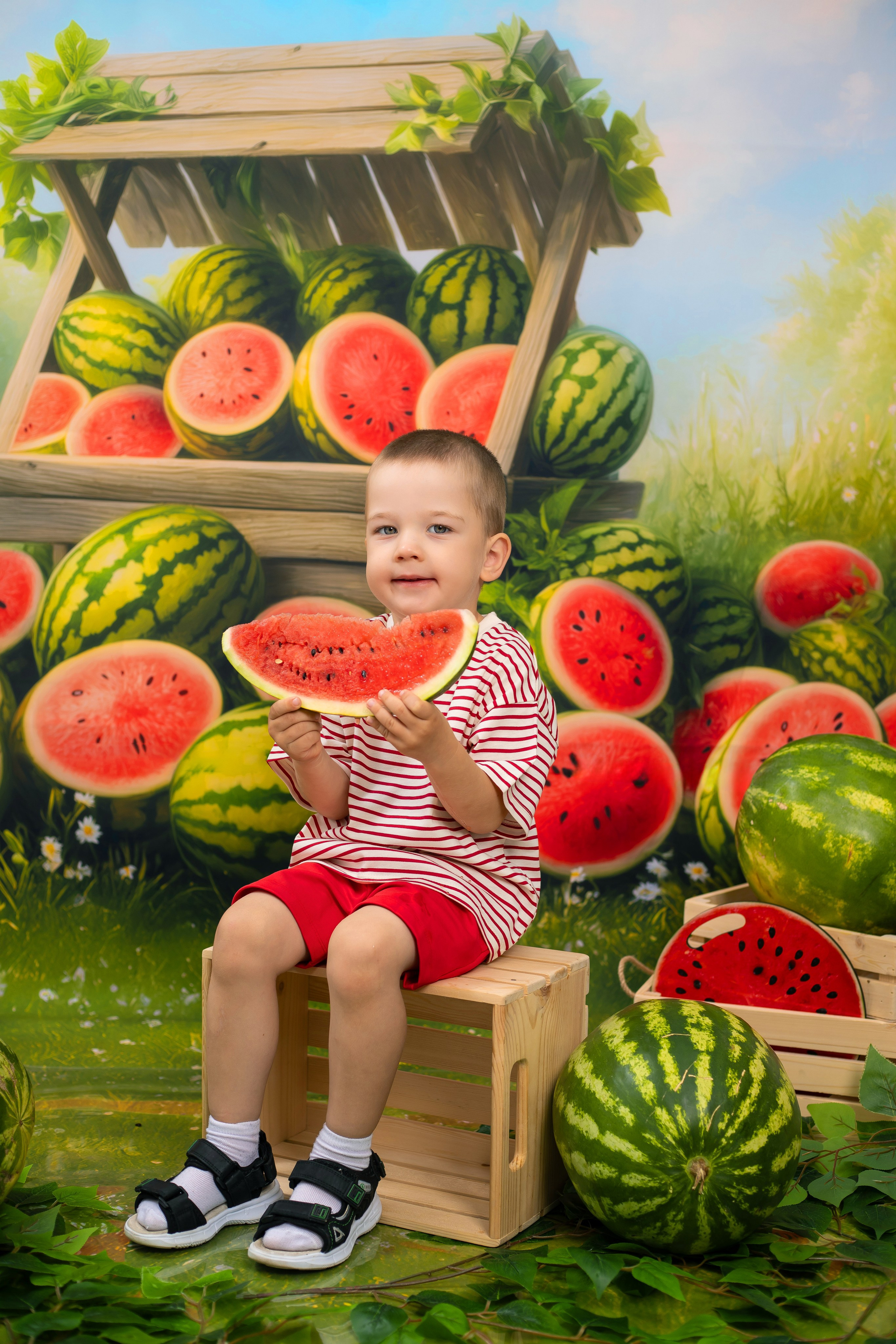 Фотосессия с арбузами. Выпускные альбомы. Фотостудия «Олеся»