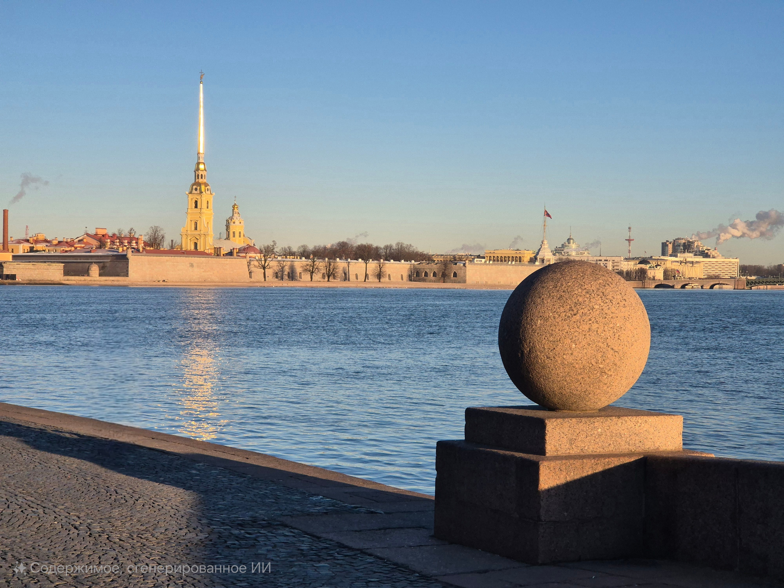 Стрелка - мое место силы. Поздоровался с еще незамерзшей Невой