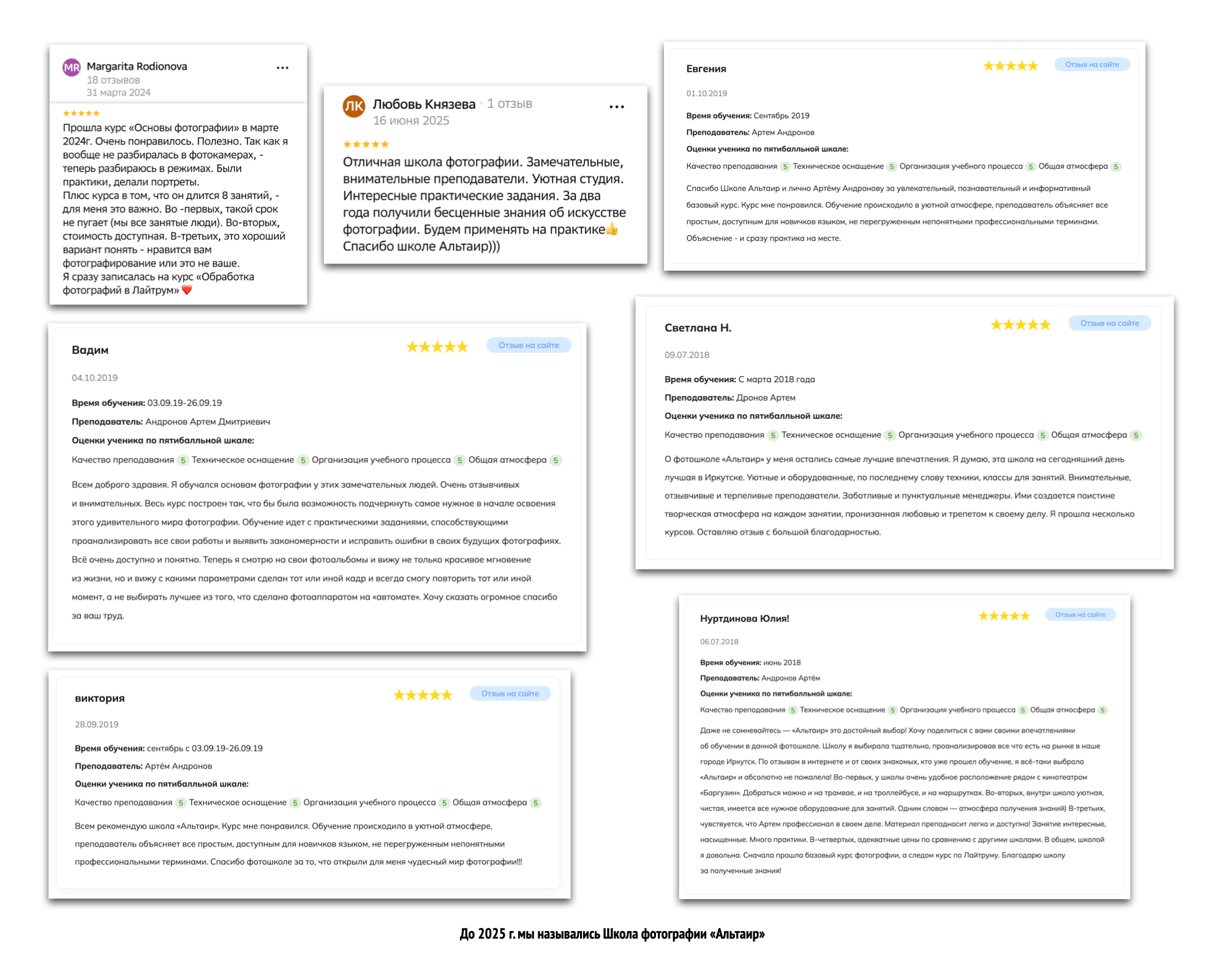 Отзывы об обучении на курсах Школы Андронова