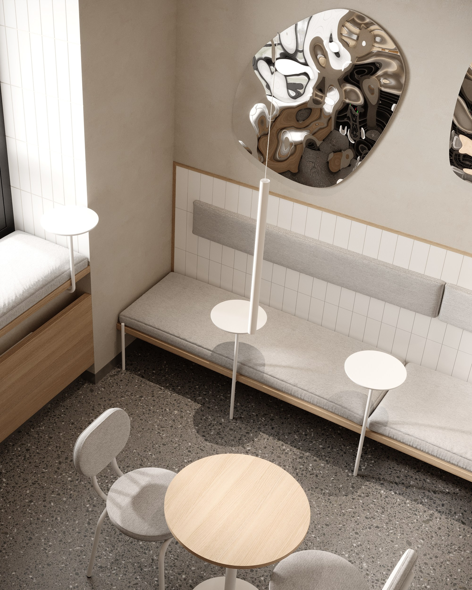 Дизайн кофейни Полкан на Черном озере Казань. Архитектор-дизайнер в Казани