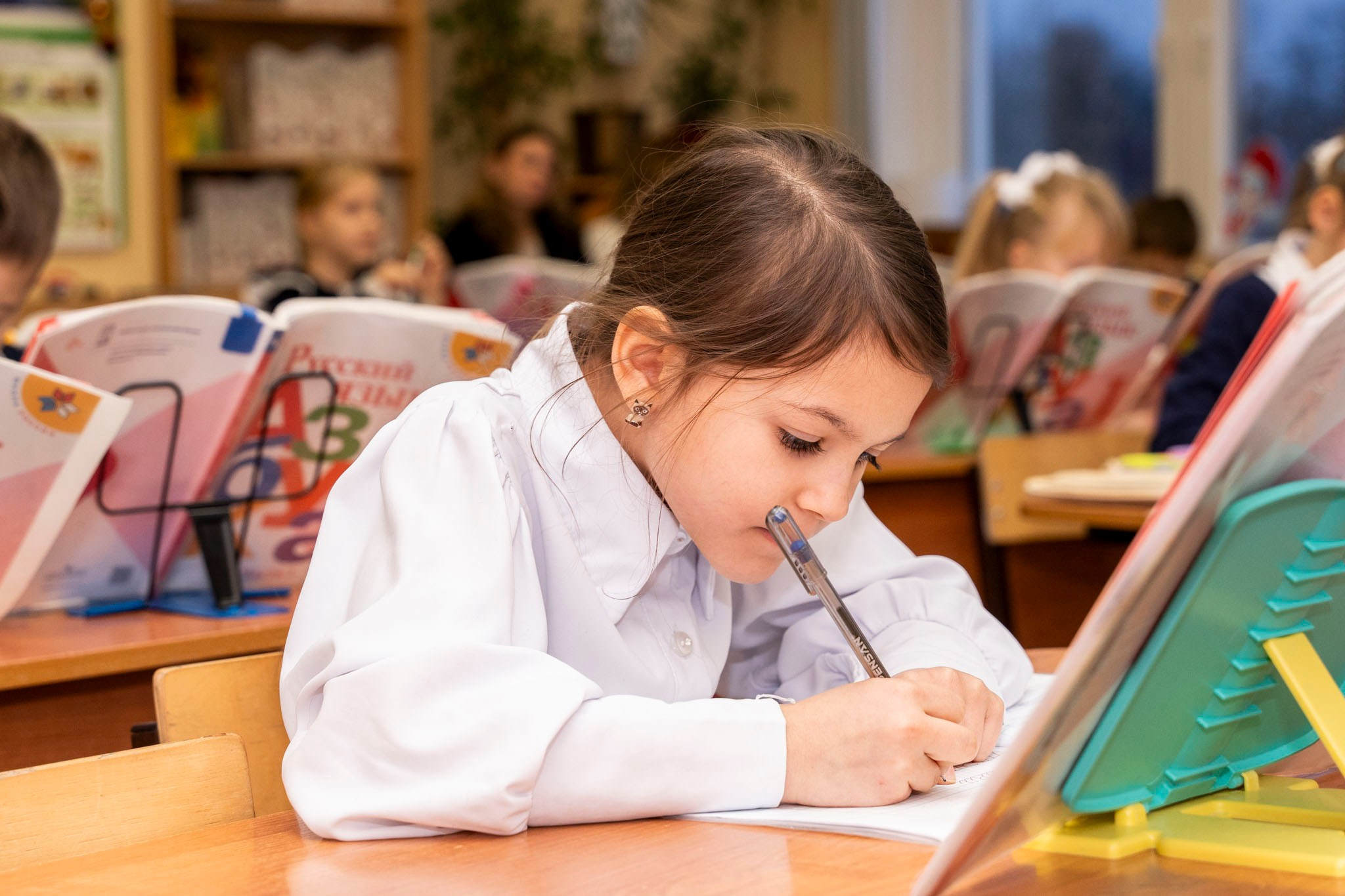 Открытый урок в 1 классе. Фотограф Юлия Попова