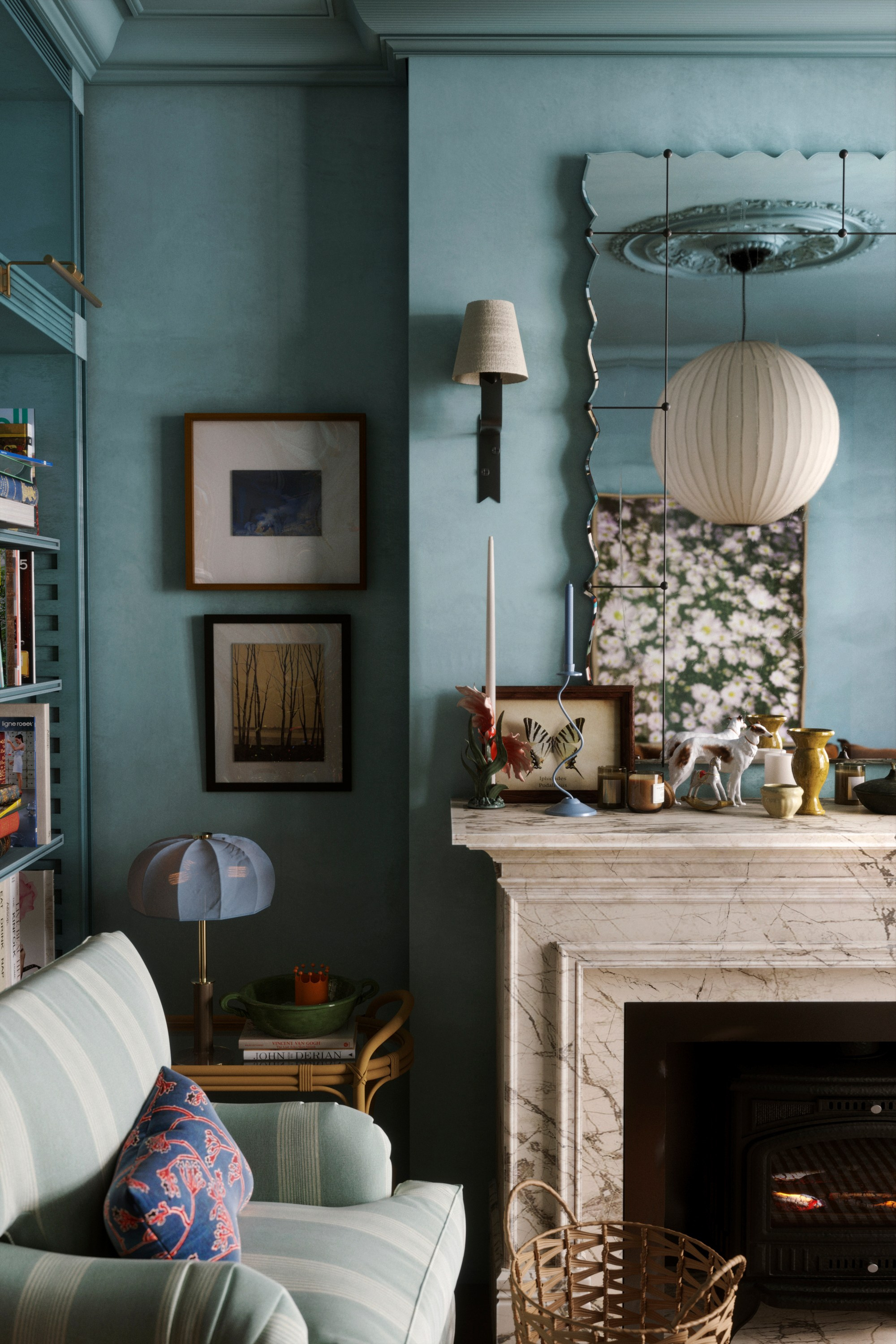 Работа по референсу/ синий. Визуализации Дизайн проектов