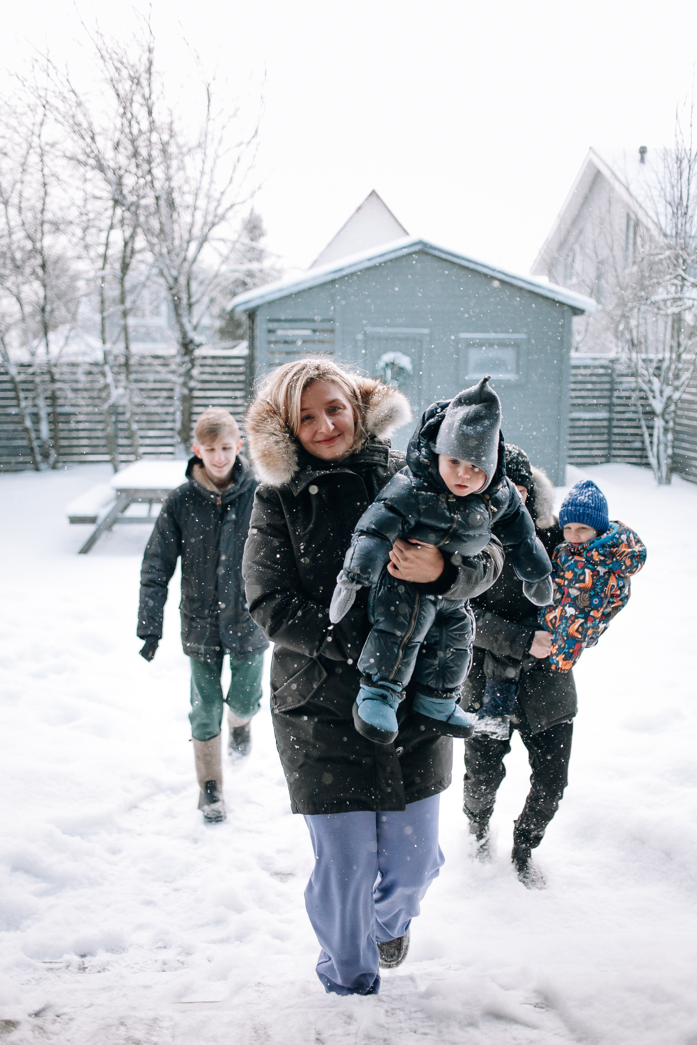 Семья. Зима. Семейный фотограф, свадебный фотограф, женский портрет в Санкт-Петербу