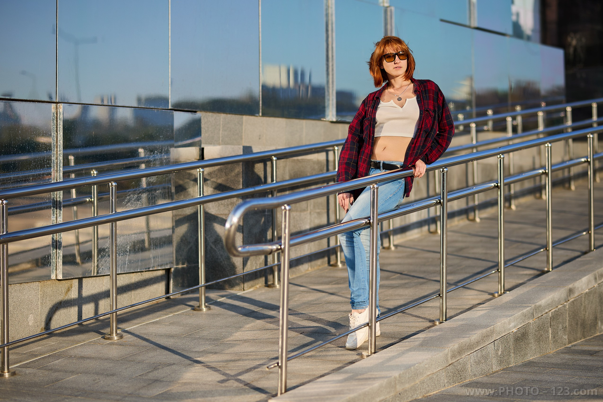 Stylish Redhead Woman in Urban Autumn, Nizhny Novgorod. Photographer, Retoucher & Graphic Designer @photo123pro