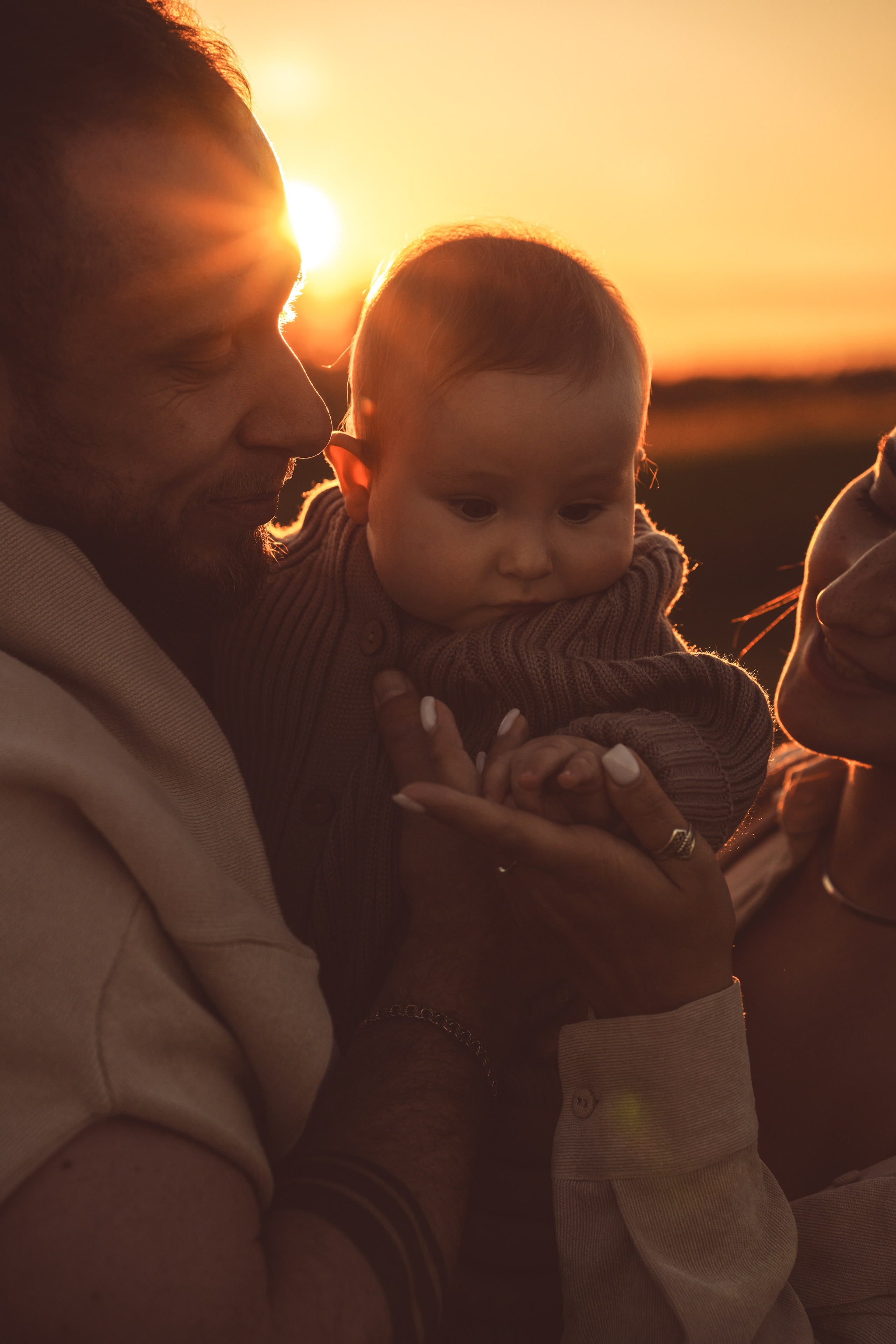 Семья Тони и Саши на закате. Семейный и портретный фотограф в Санкт-Петербурге Татьяна Гримоть