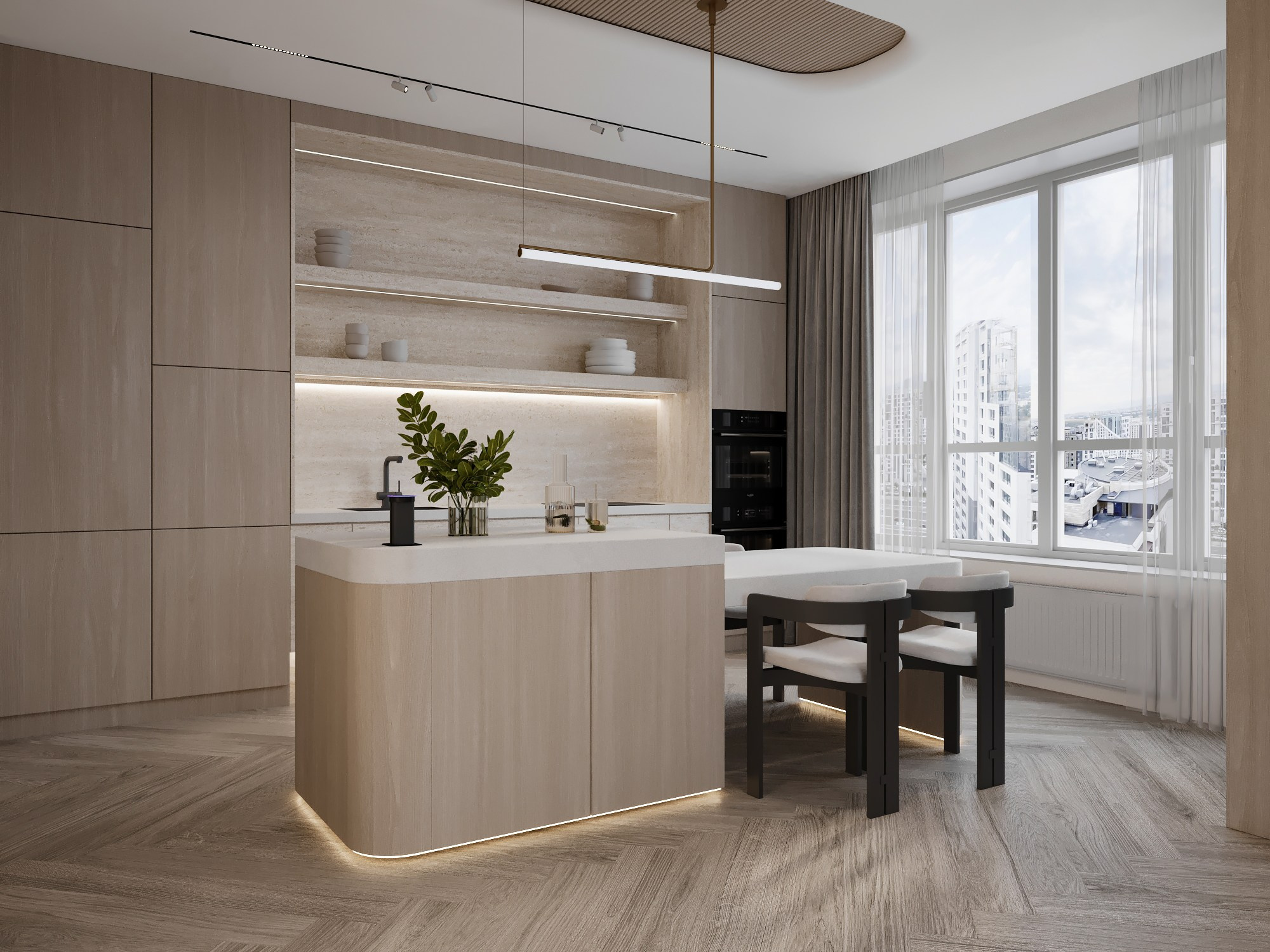 ЖК «Аль-Фараби 27», 120 м². Room Design Studio