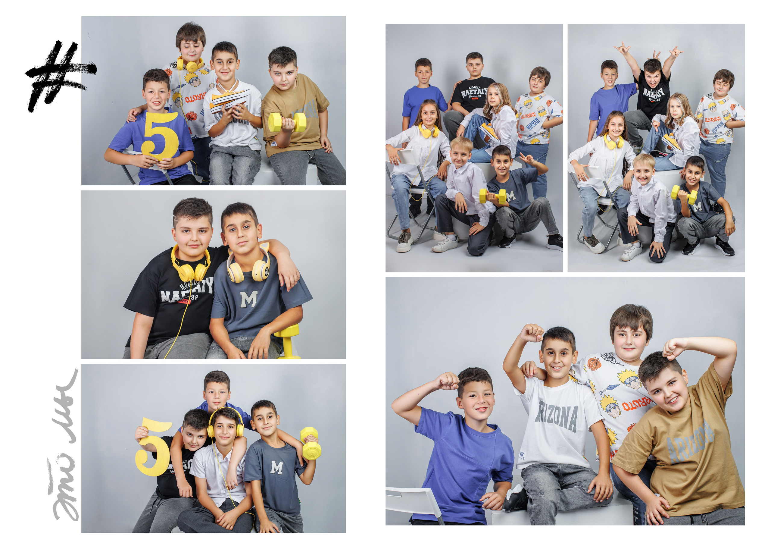 коллаж из студийный фото