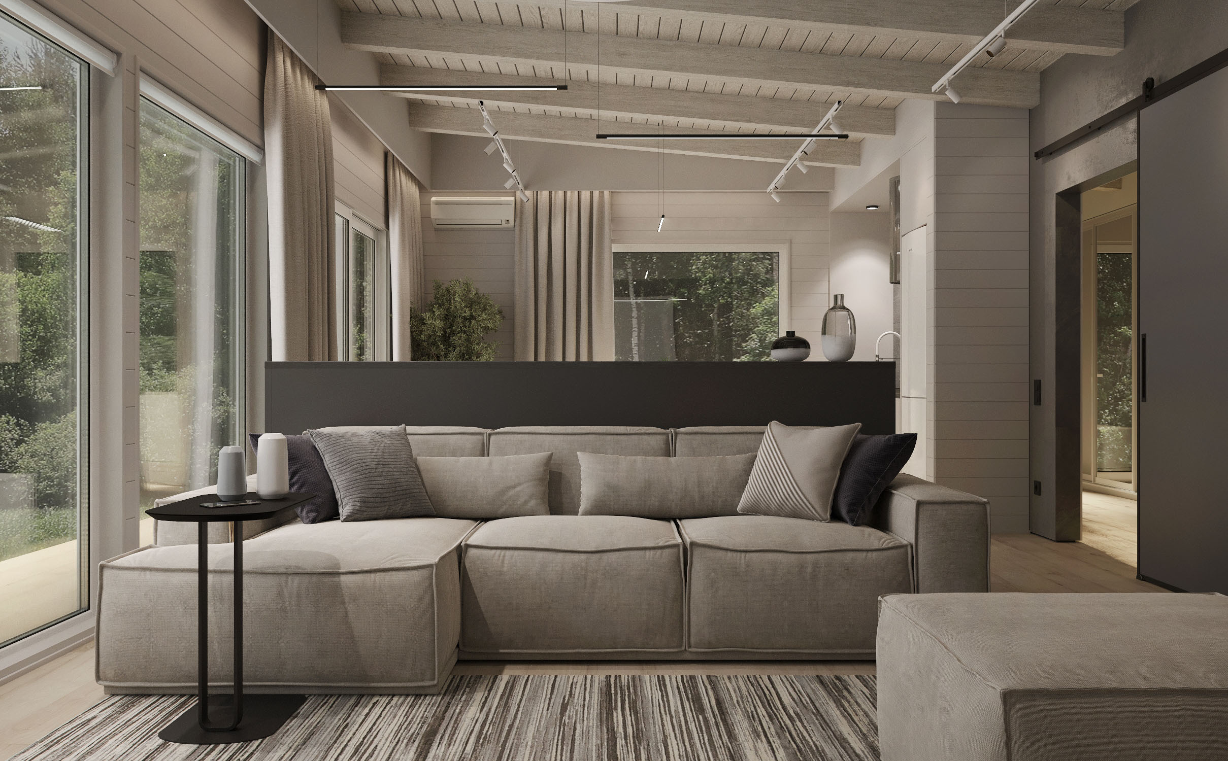 Дизайн-проект загородного гостевого дома г. Приозерск. Дизайнер интерьера квартир и частных домов