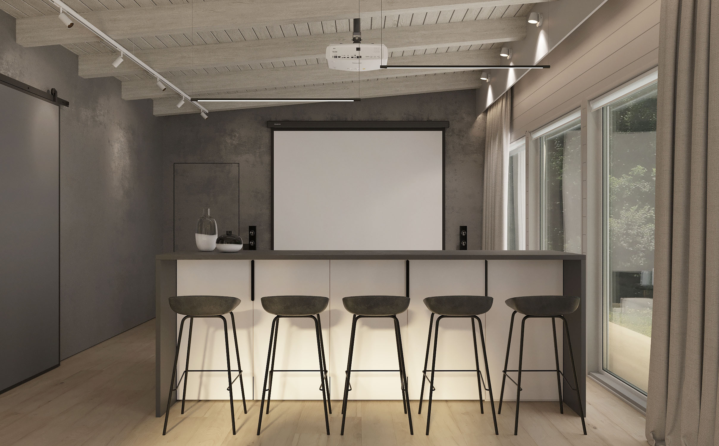 Дизайн-проект загородного гостевого дома г. Приозерск. Дизайнер интерьера квартир и частных домов