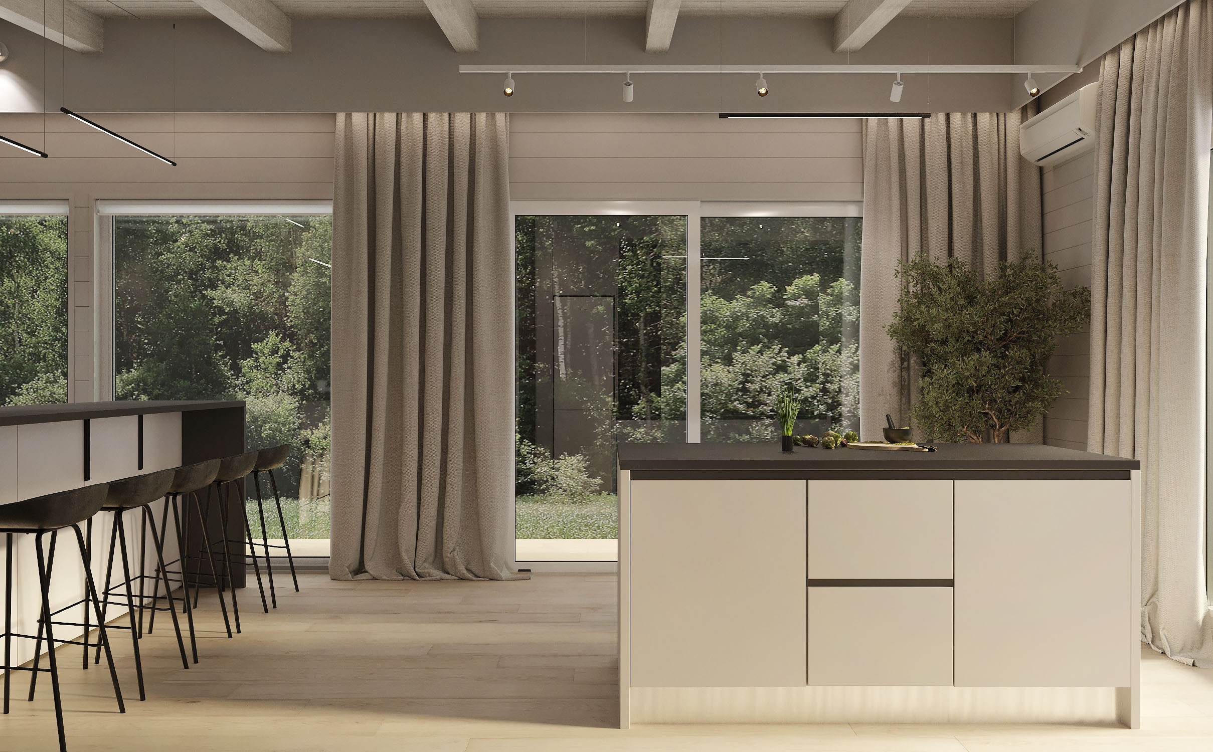 Дизайн-проект загородного гостевого дома г. Приозерск. Дизайнер интерьера квартир и частных домов