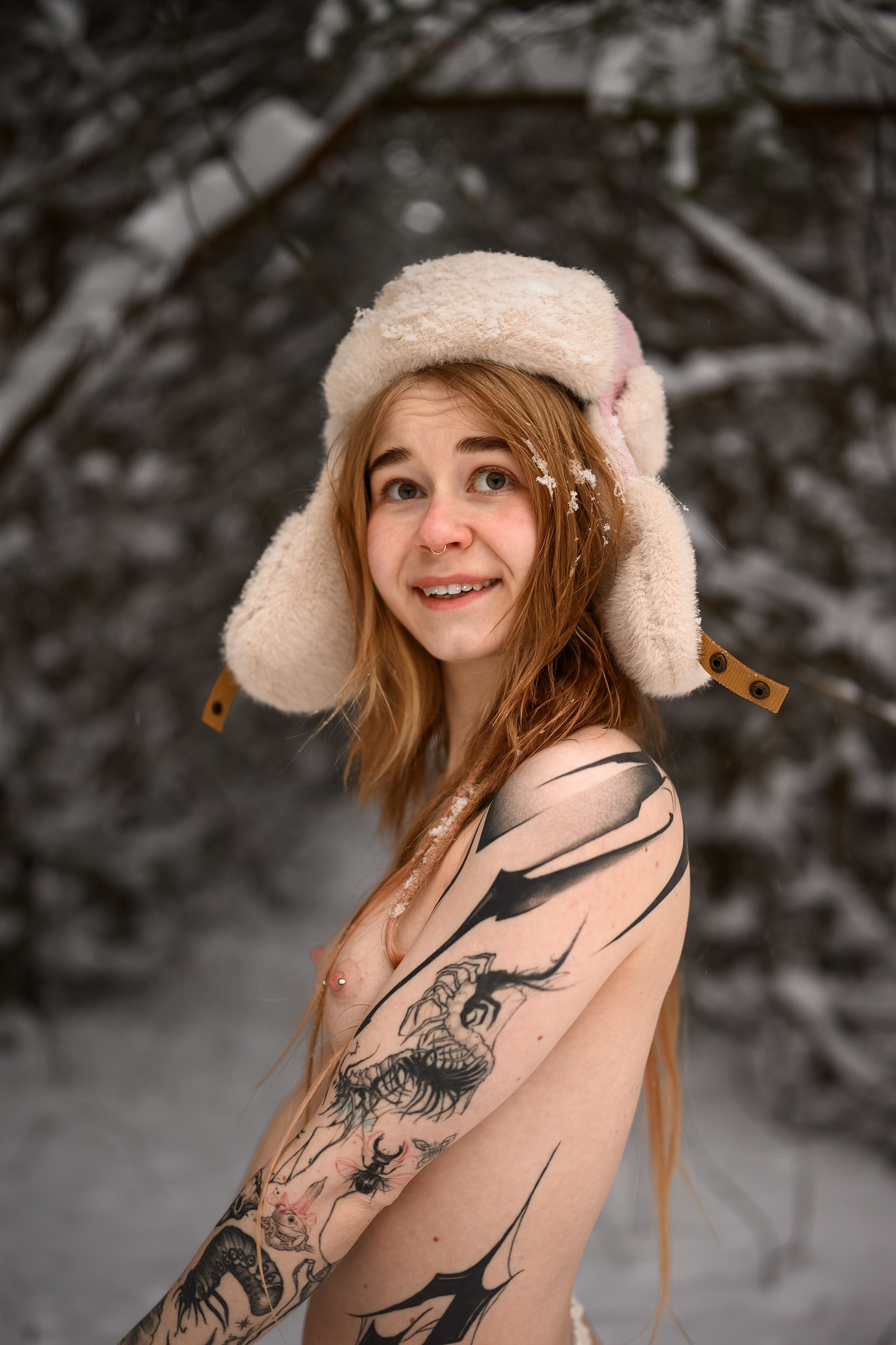 Карина вед. НЮ фотосессия в зимнем лесу Казани