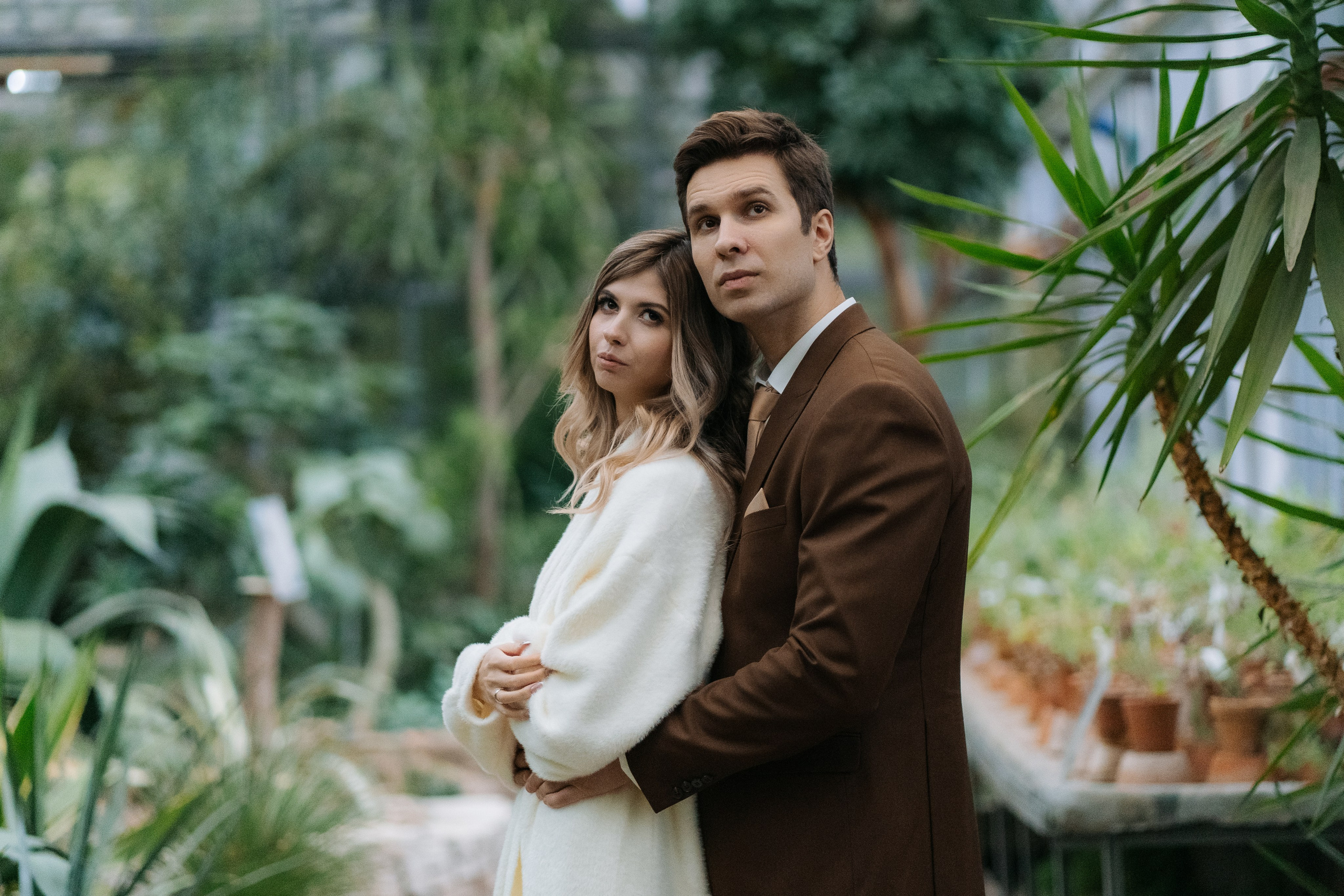 Свадебная фотосессия в оранжерее, Москва. Свадебный фотограф в Москве Анна Полушина