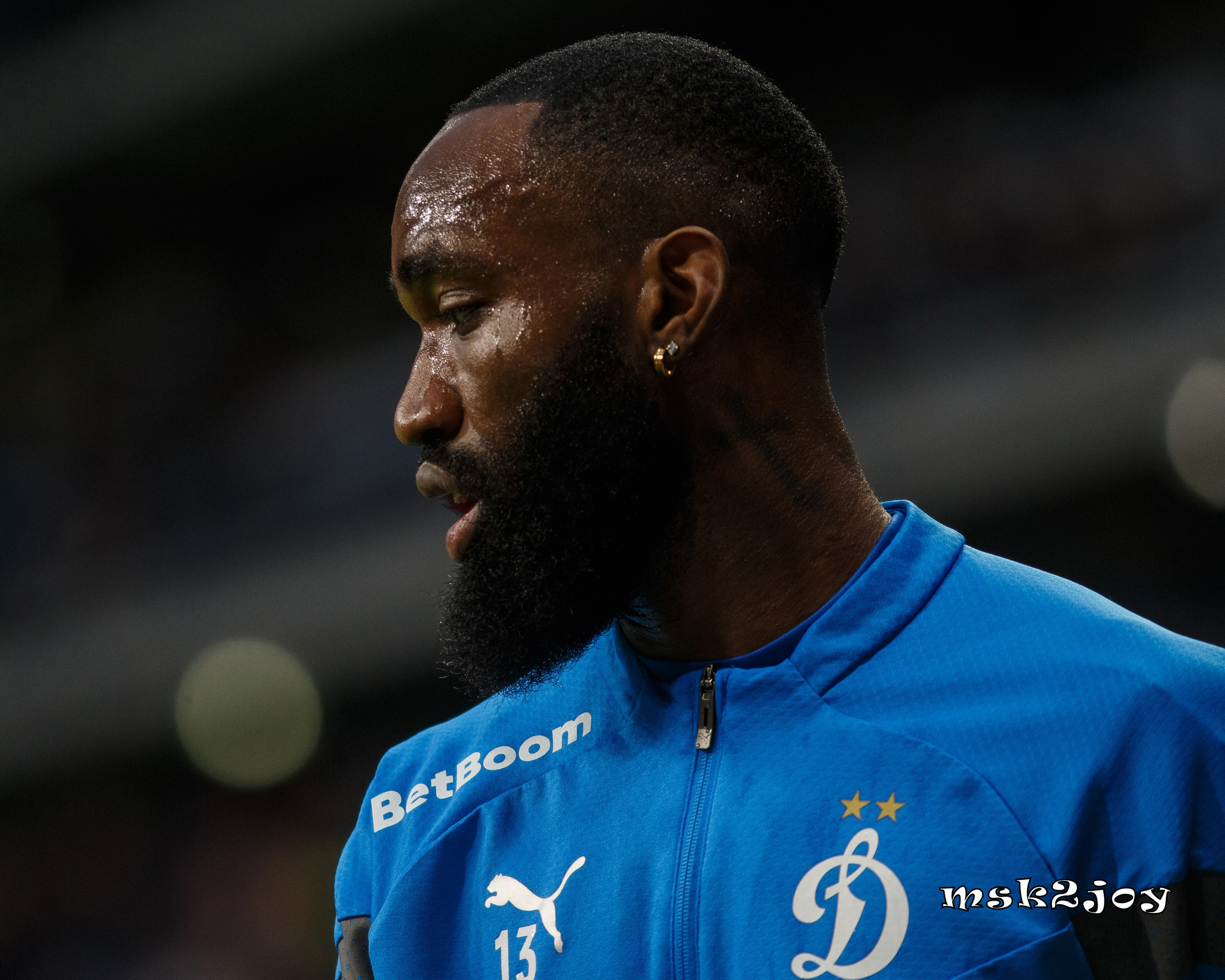 Нападающий футбольного клуба Динамо Москва - Муми Нгамалё Николя Брис. Фотограф - Михаил Тоцкий.