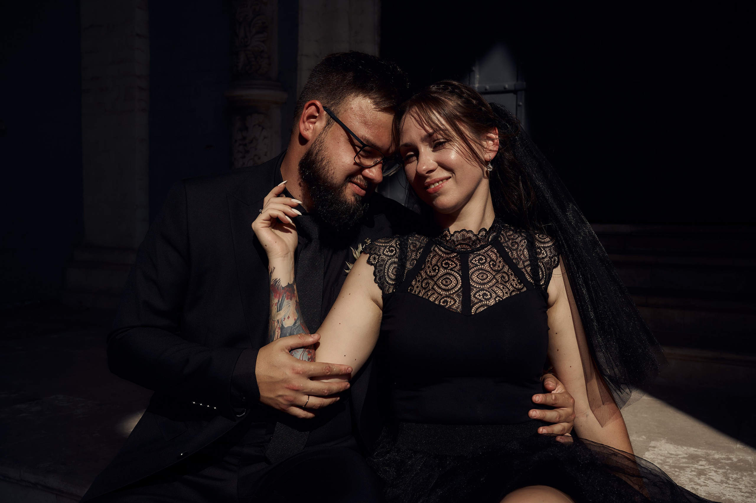 Свадебная фотосессия в Туле в черном. Свадебный фотограф в Туле Никита Беляев