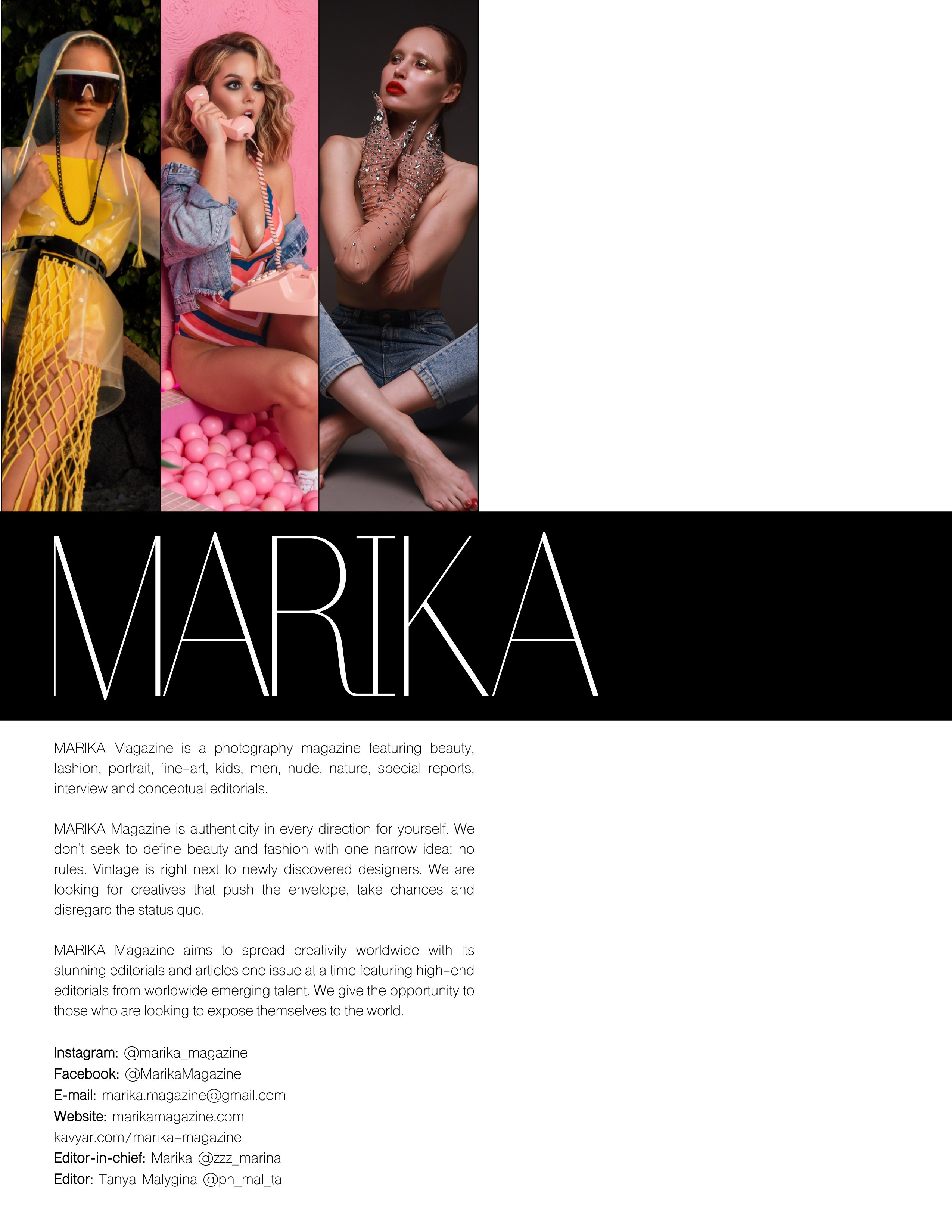 Публикации в журналах. Фотограф Юлия Мальцева