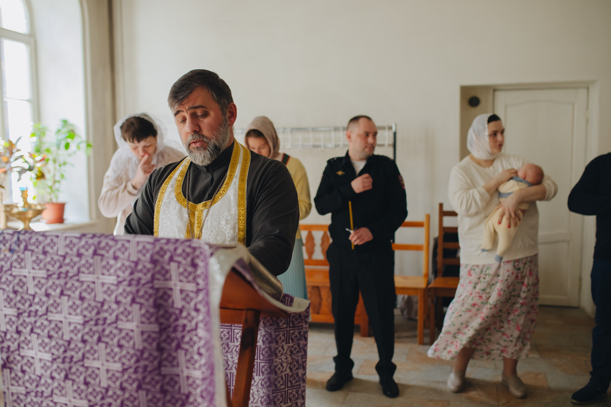Крещение в светлом Храме. Семейный и детский фотограф в Москве Дорогова Екатерина