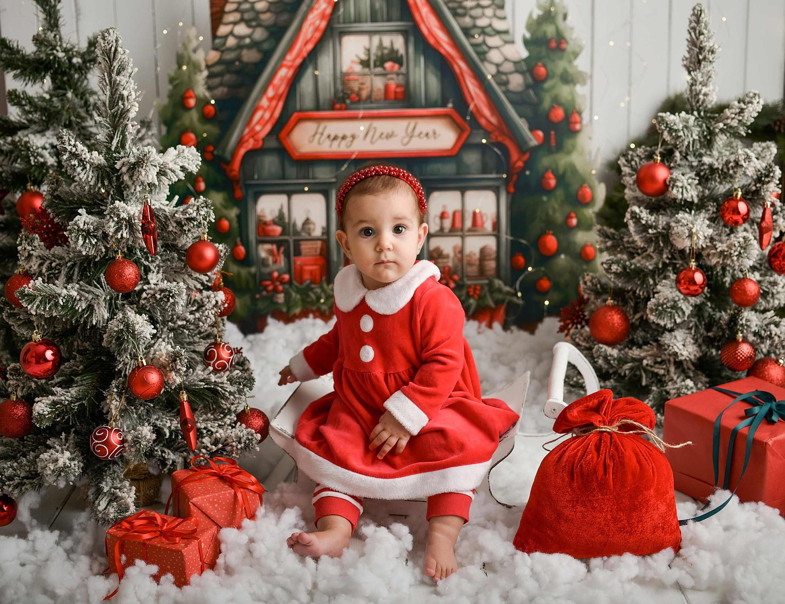 Новогодняя семейная фотосессия в Краснодаре 2023-2024. Фотограф новорожденных Краснодар Малышенко Надежда