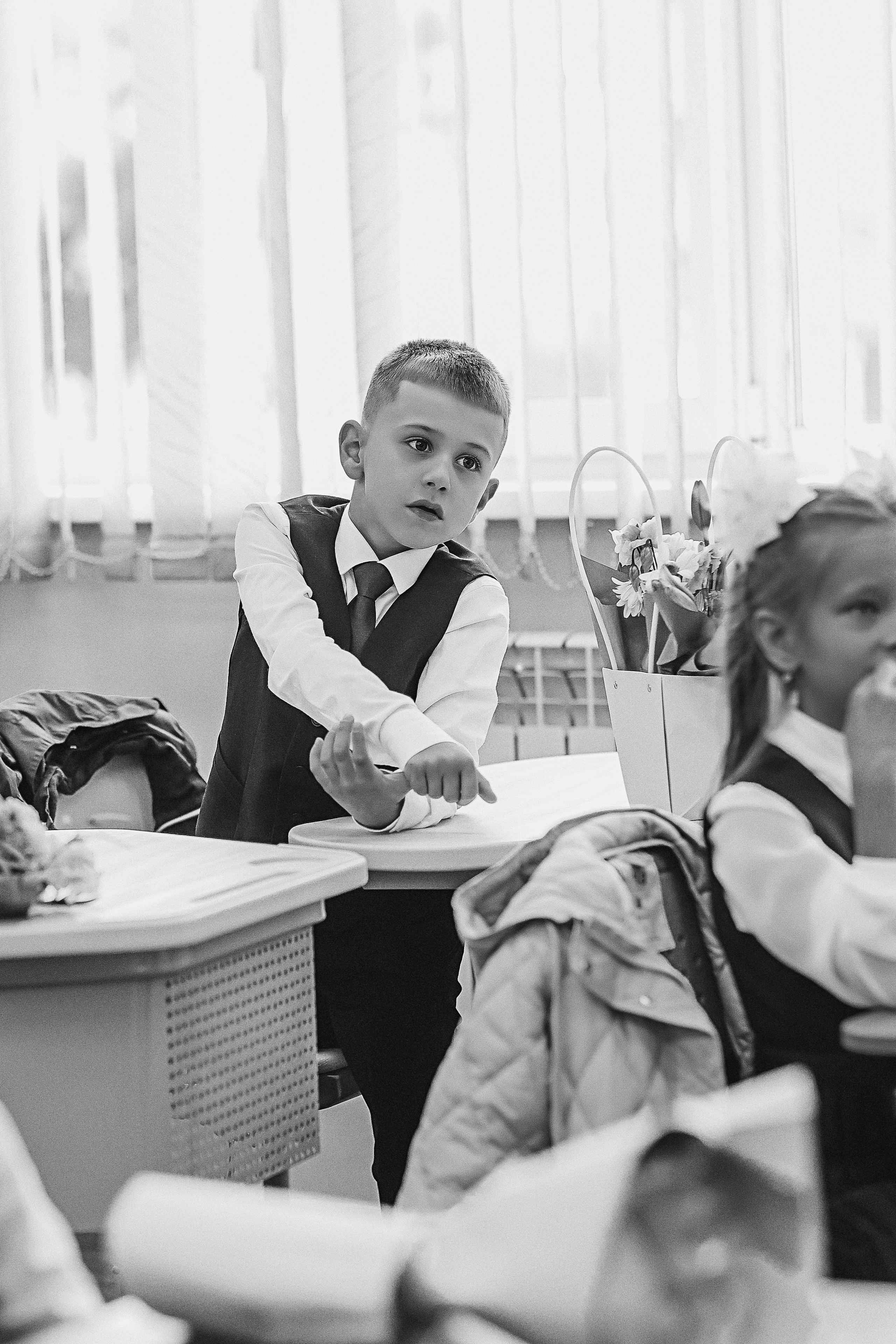 1 сентября линейка+кл час+портреты. Семейный фотограф Тюмень, фотограф на роды Салмина Мария