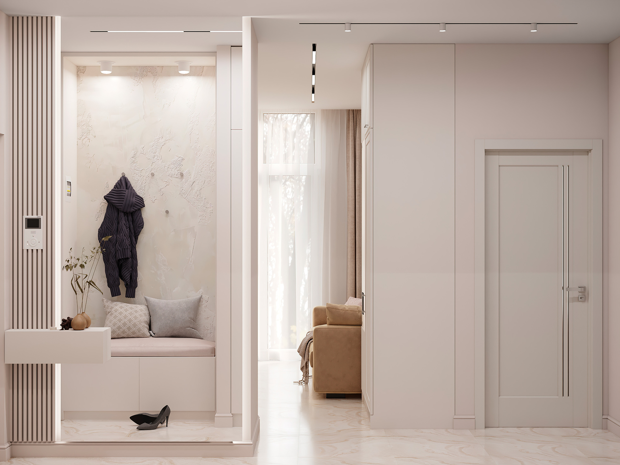 Пастельная квартира в г. Сочи. Батракова Наталья дизайнер интерьеров Санкт-Петербург Москва Архангель