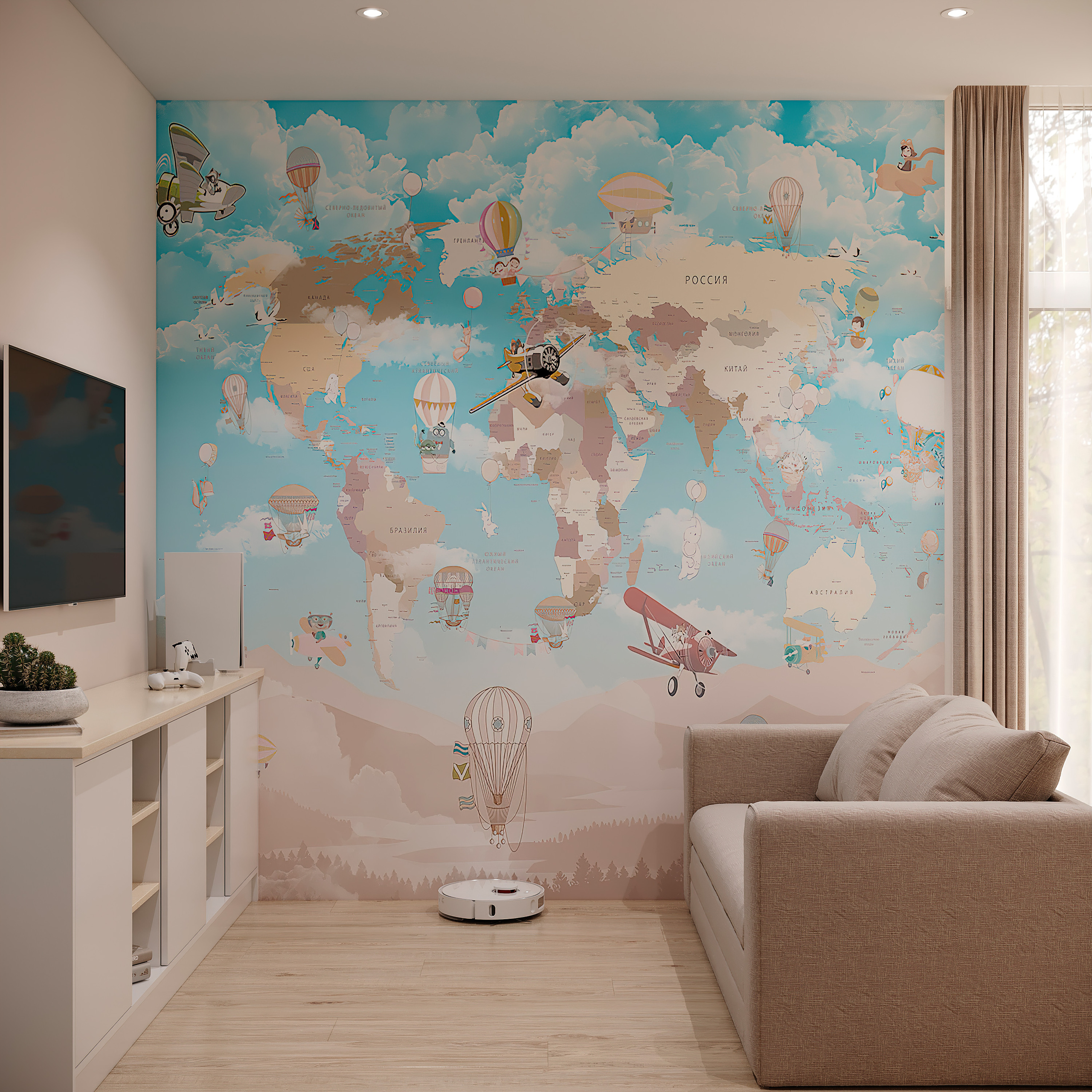 Пастельная квартира в г. Сочи. Батракова Наталья дизайнер интерьеров Санкт-Петербург Москва Архангель