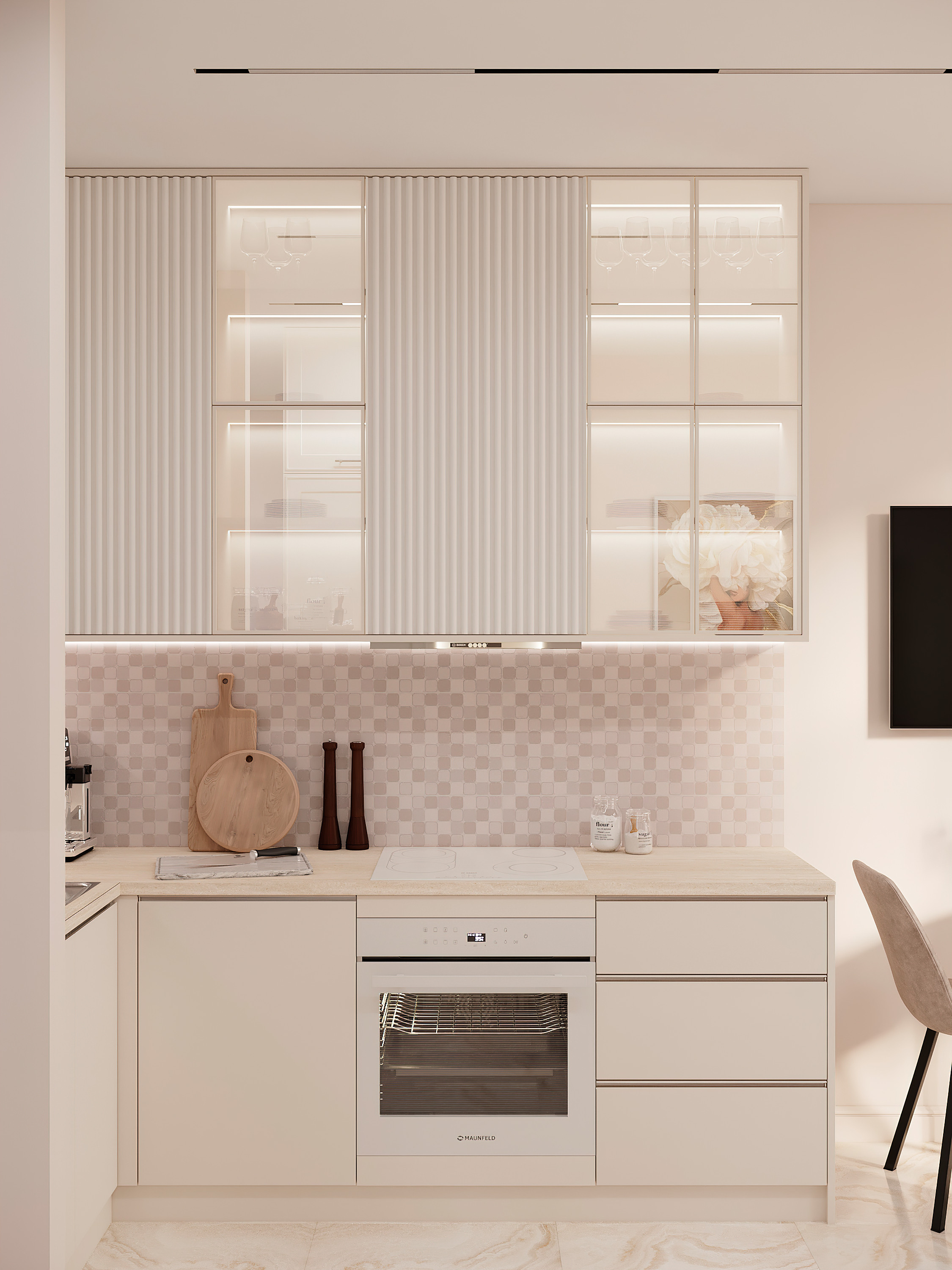 Пастельная квартира в г. Сочи. Батракова Наталья дизайнер интерьеров Санкт-Петербург Москва Архангель