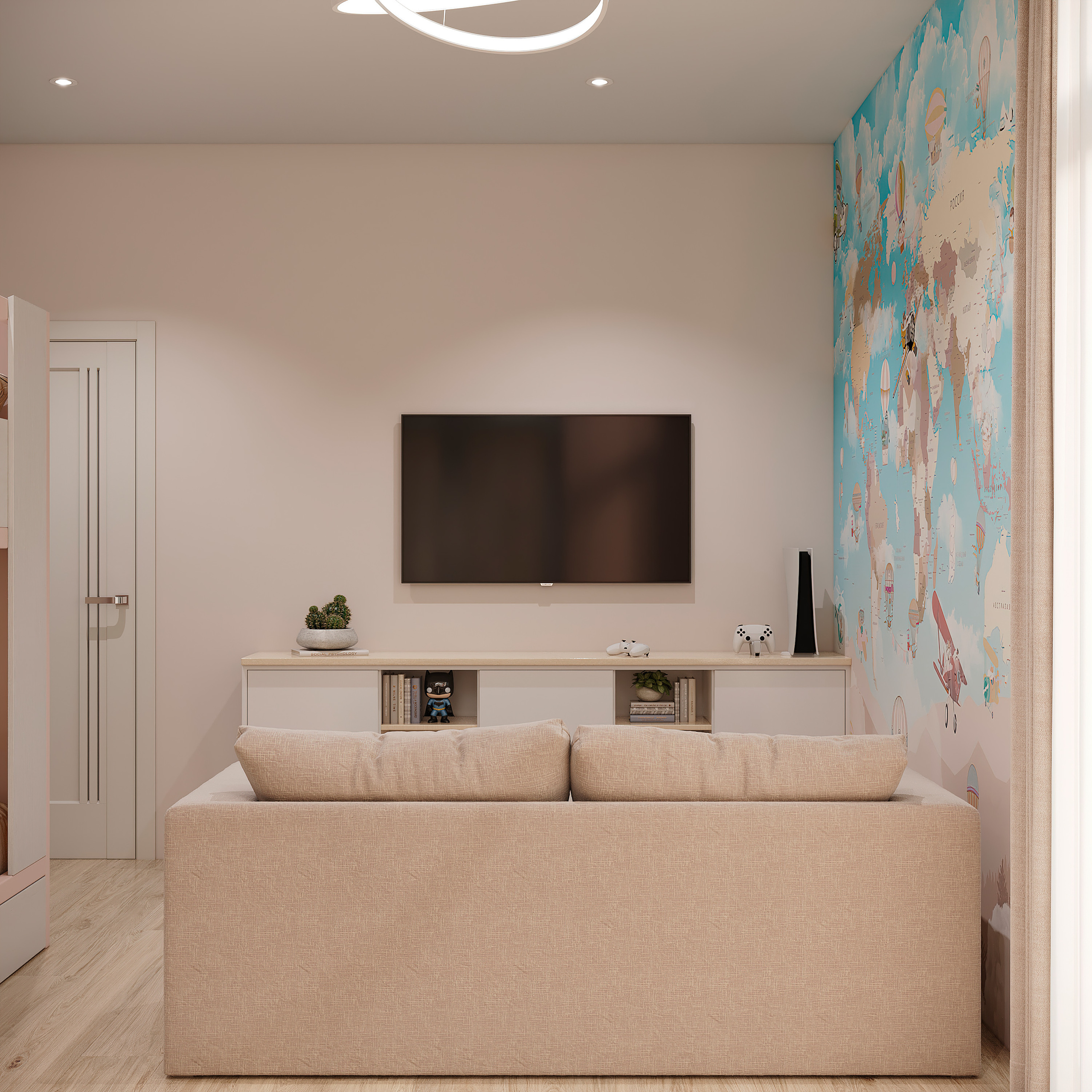 Пастельная квартира в г. Сочи. Батракова Наталья дизайнер интерьеров Санкт-Петербург Москва Архангель