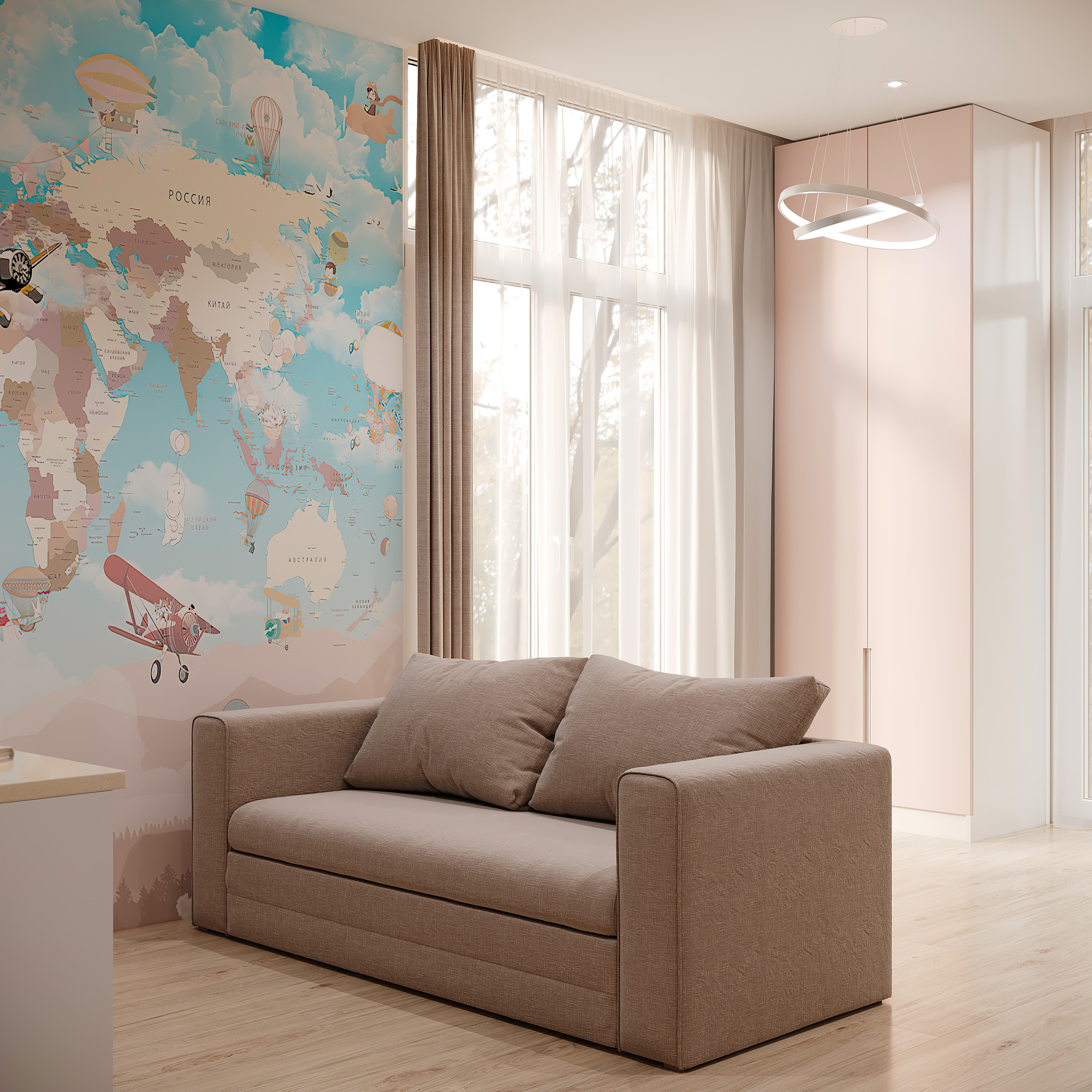 Пастельная квартира в г. Сочи. Батракова Наталья дизайнер интерьеров Санкт-Петербург Москва Архангель