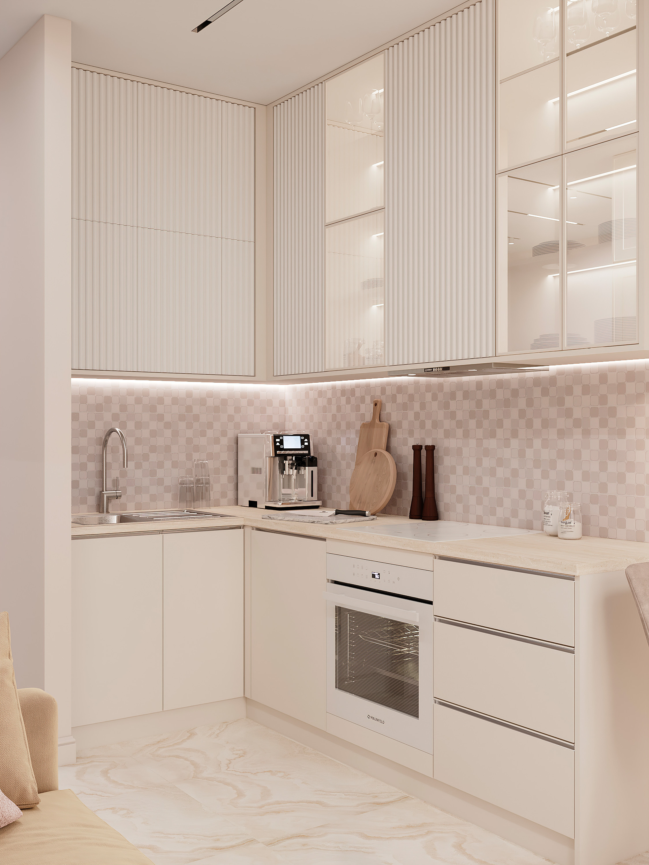 Пастельная квартира в г. Сочи. Батракова Наталья дизайнер интерьеров Санкт-Петербург Москва Архангель