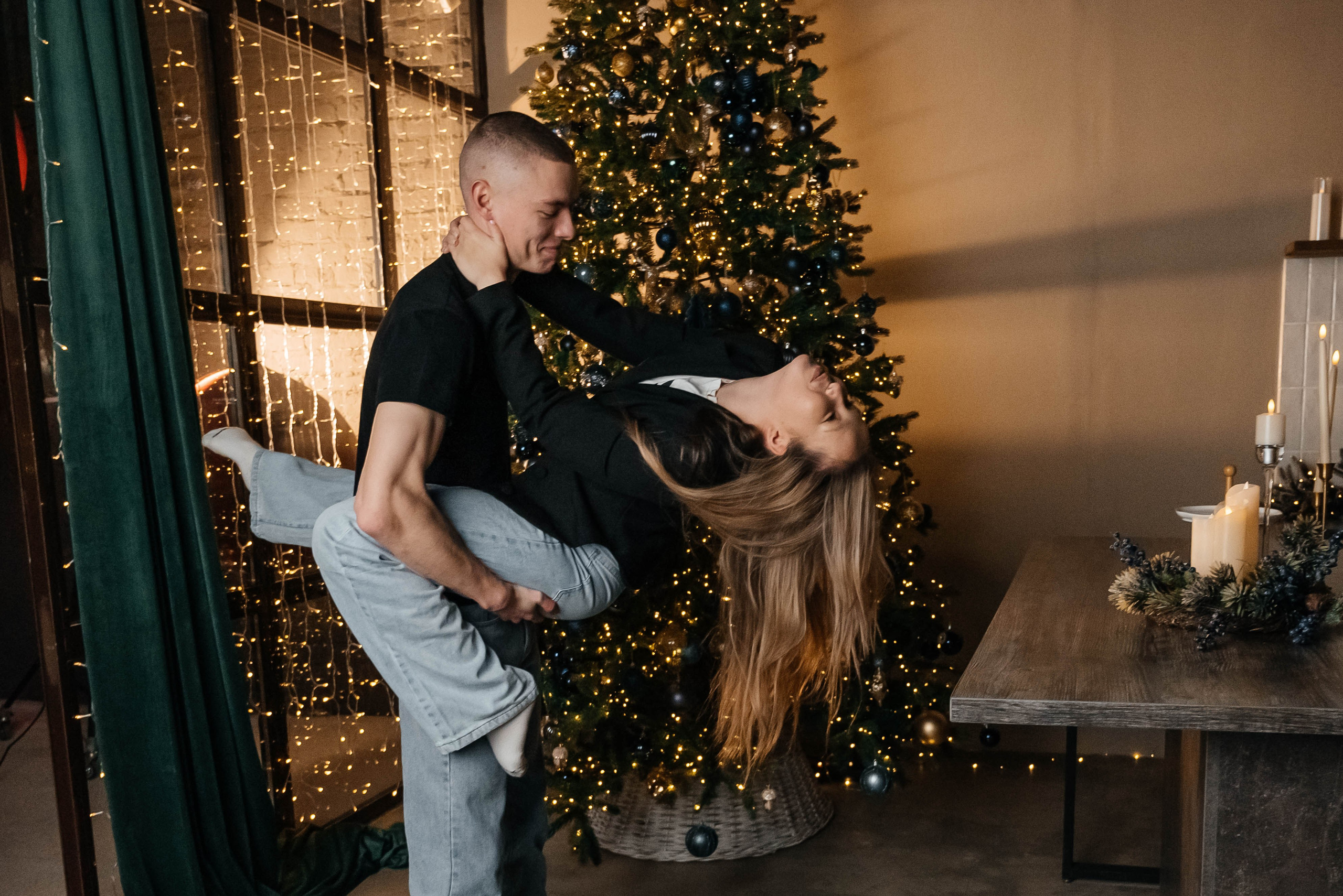 Новогодняя съёмка для Виктории и Вадима. Свадебный и семейный фотограф г. Ярославль Савинская Анастасия