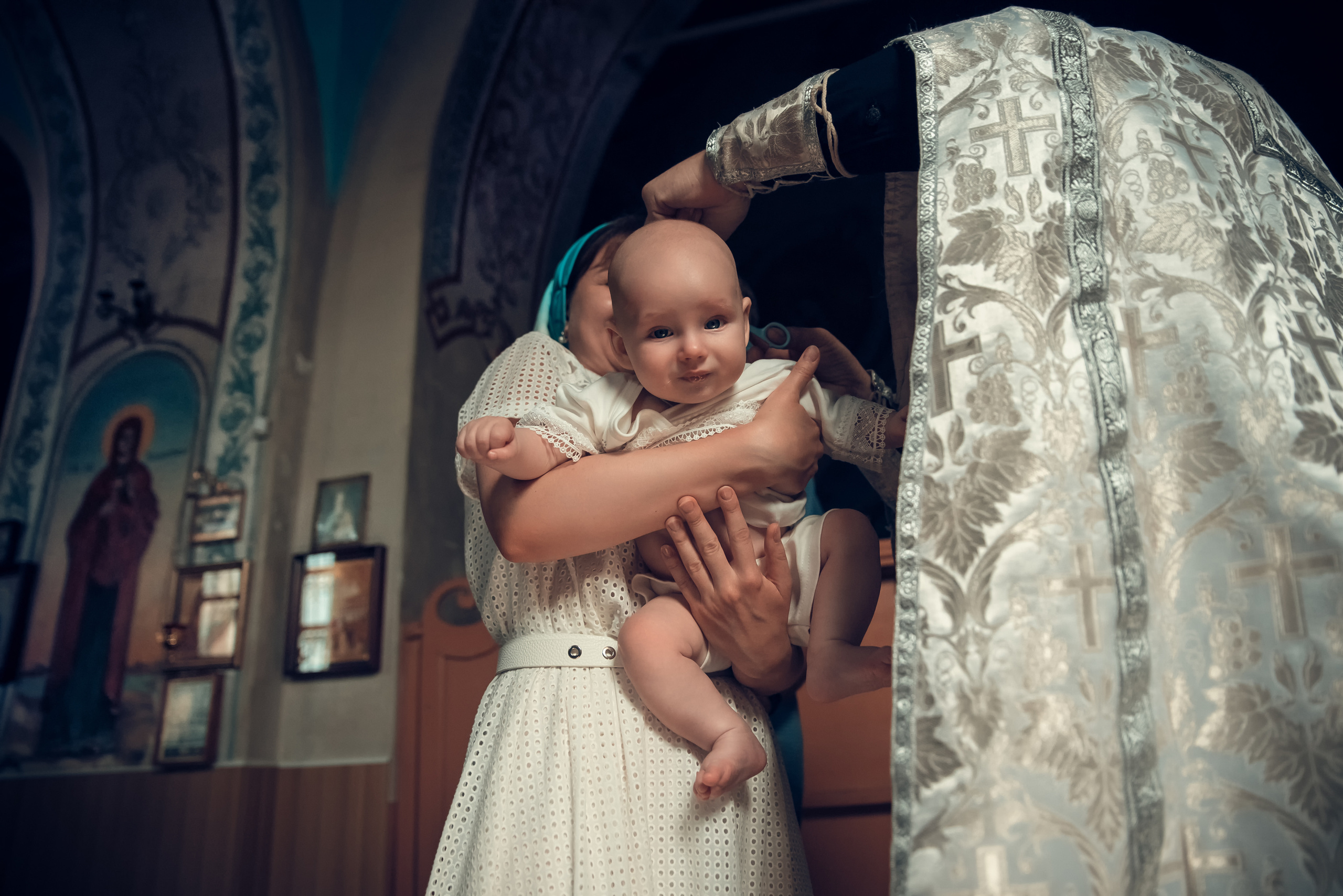 Таинство Крещения Церковь Рождества Пресвятой Богородицы. Семейный фотограф Олеся Батурина Рязань