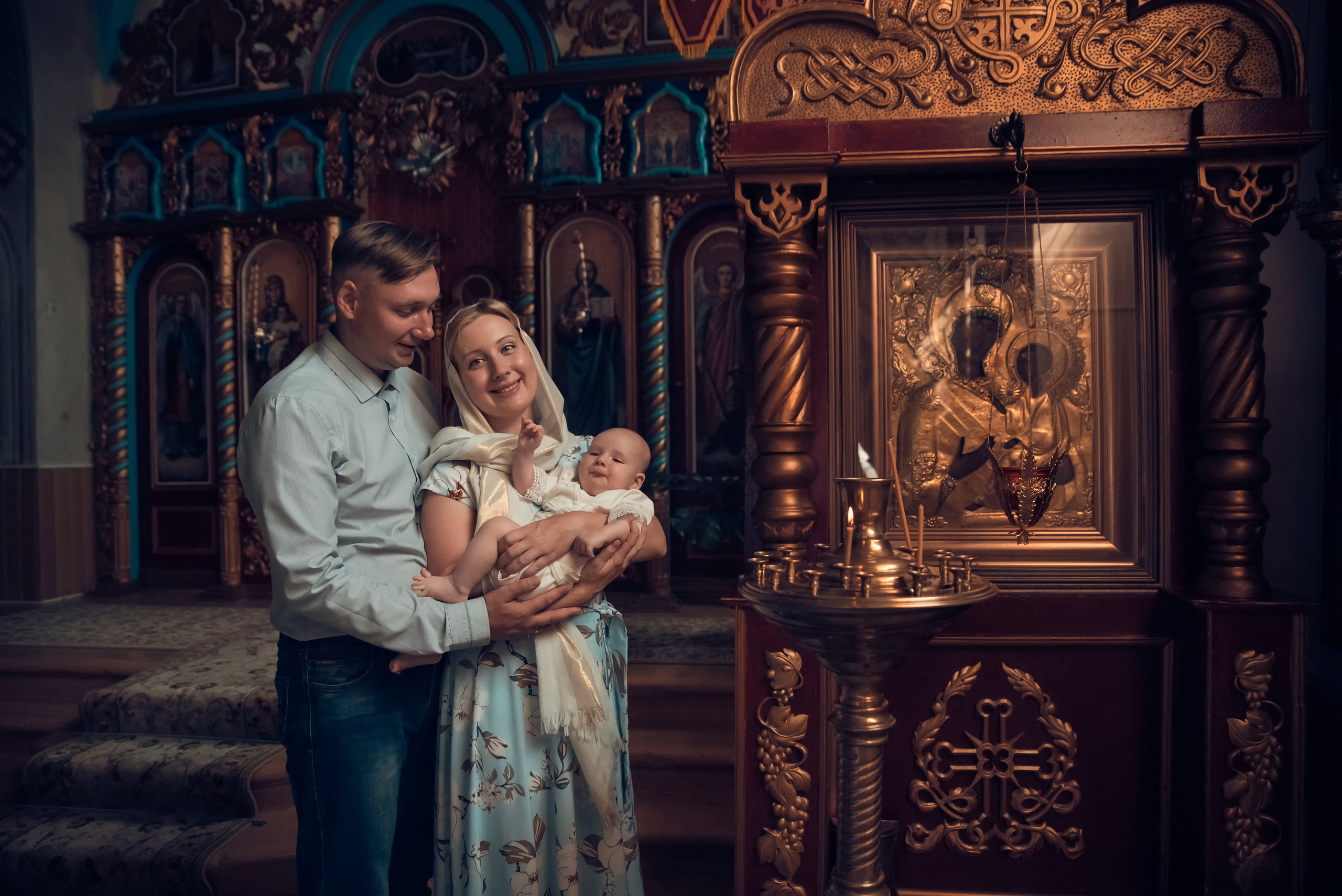 Таинство Крещения Церковь Рождества Пресвятой Богородицы. Семейный фотограф Олеся Батурина Рязань