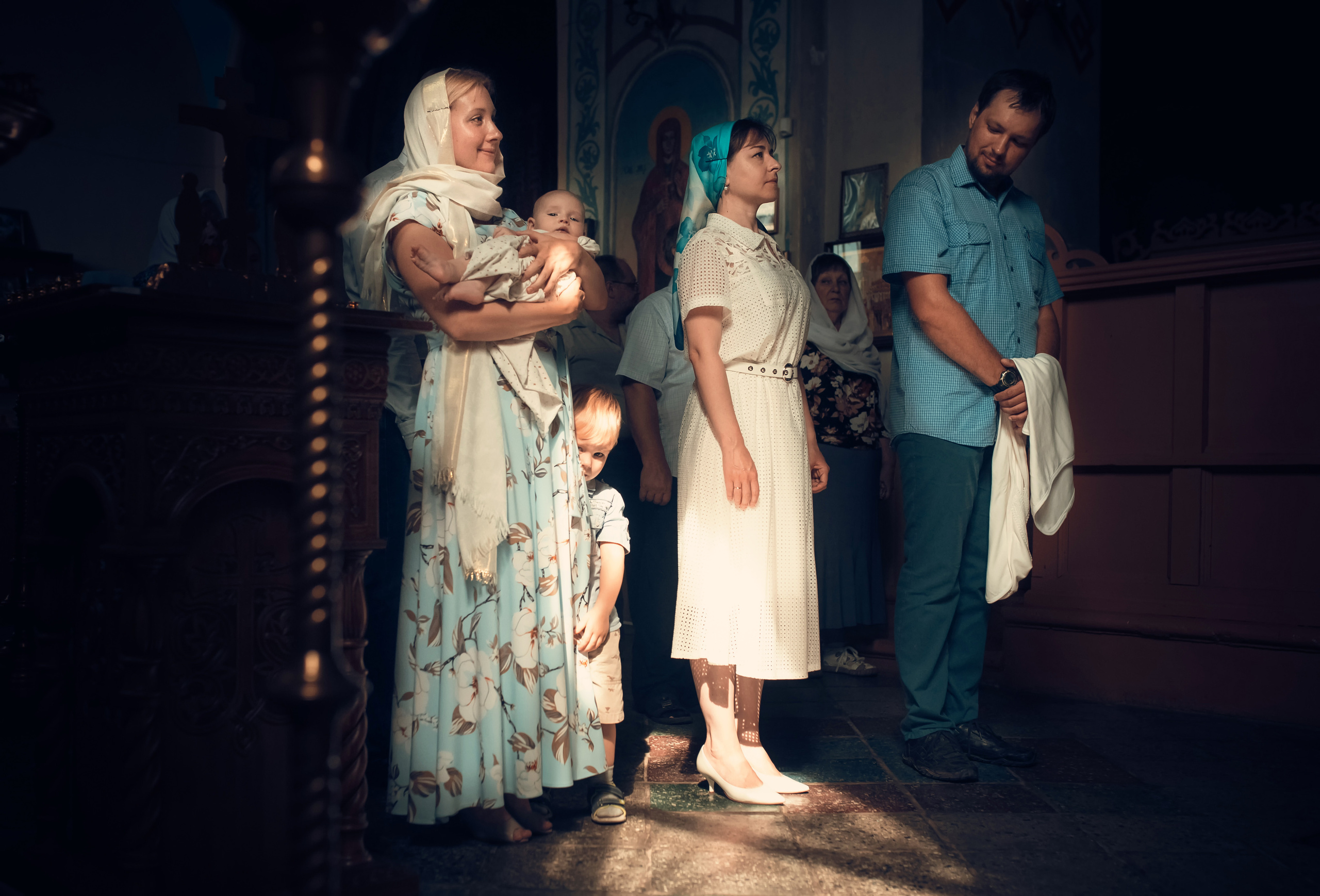 Таинство Крещения Церковь Рождества Пресвятой Богородицы. Семейный фотограф Олеся Батурина Рязань