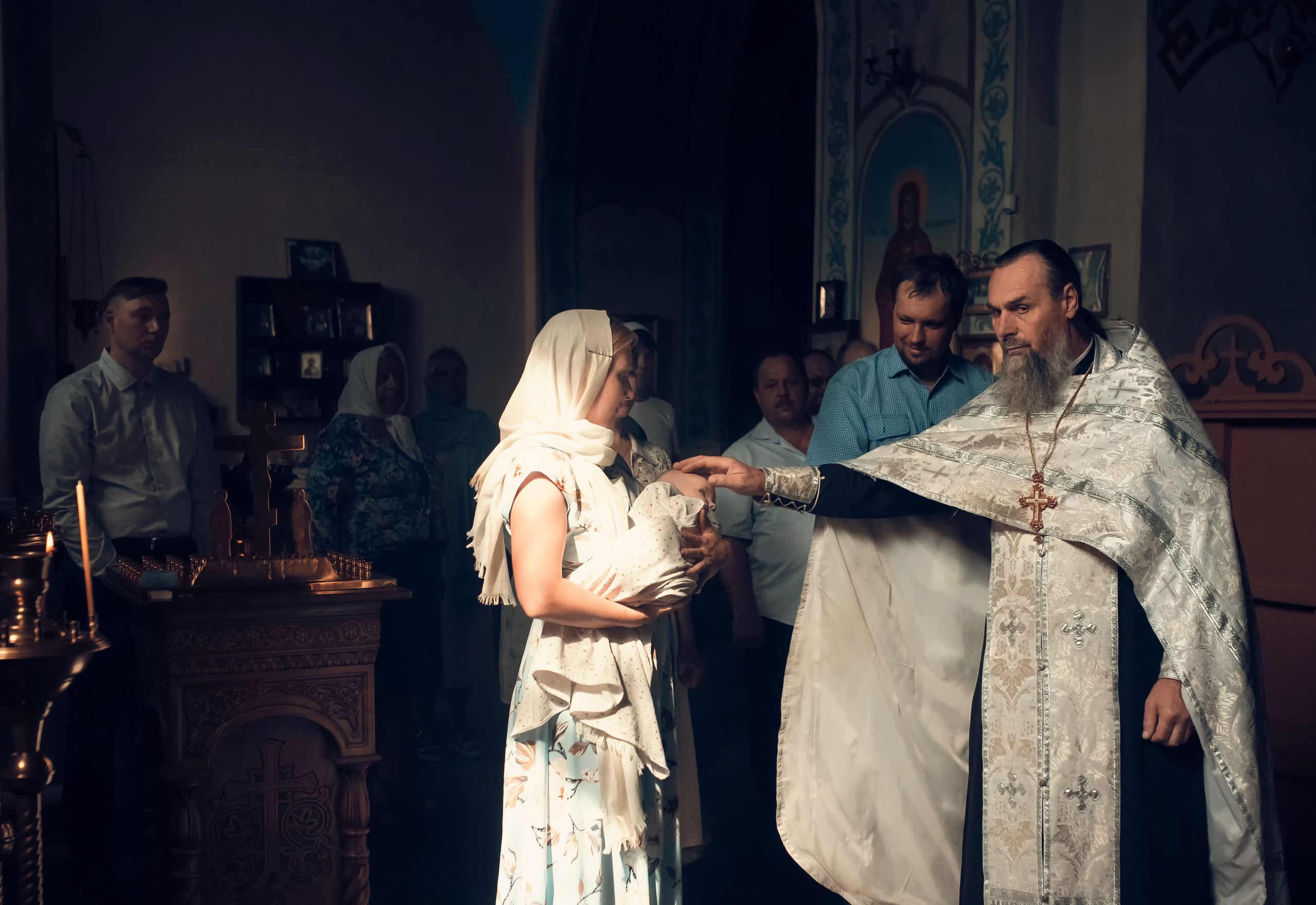 Таинство Крещения Церковь Рождества Пресвятой Богородицы. Семейный фотограф Олеся Батурина Рязань