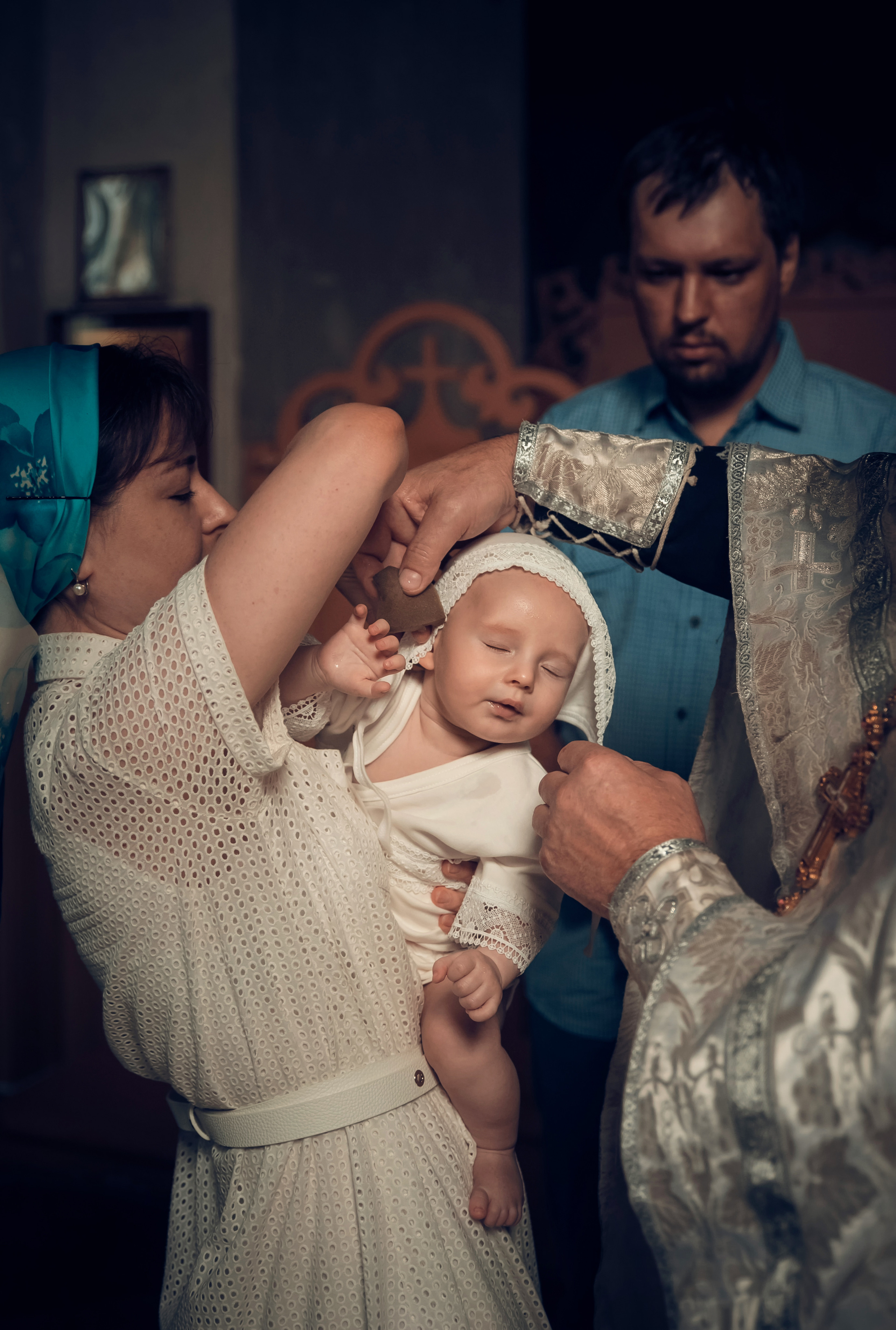 Таинство Крещения Церковь Рождества Пресвятой Богородицы. Семейный фотограф Олеся Батурина Рязань