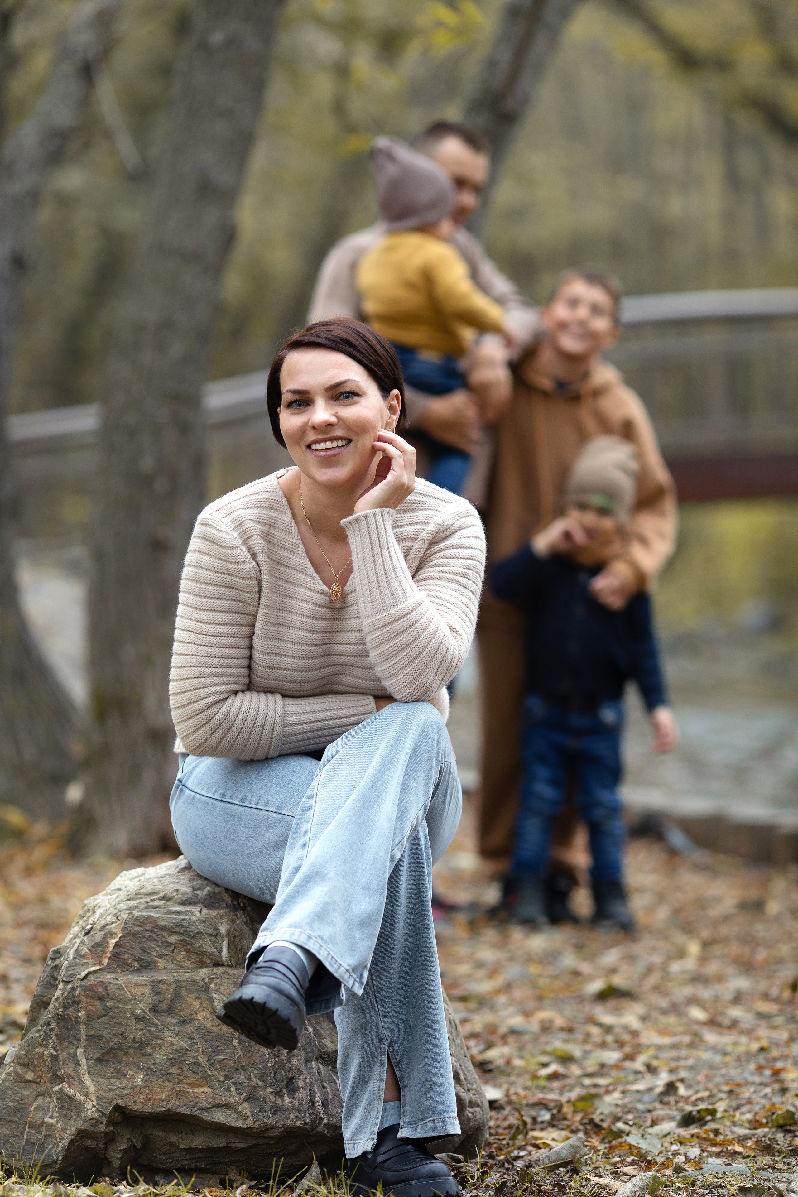 Наталья и сыновья. Осень 2022 г. Школьный и детский фотограф в Южно-Сахалинске Анастасия Лескова